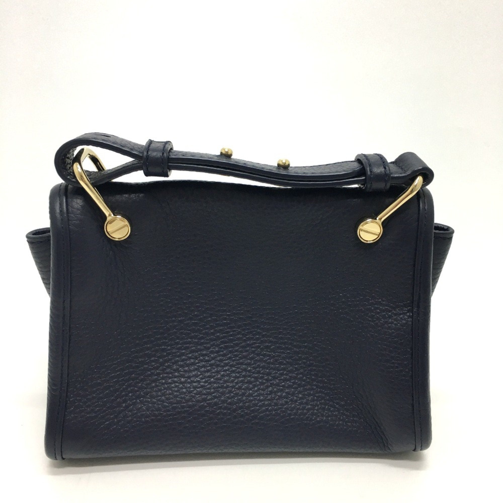 Bally Navy Leather Shoulder Bag (Pre-Owned)