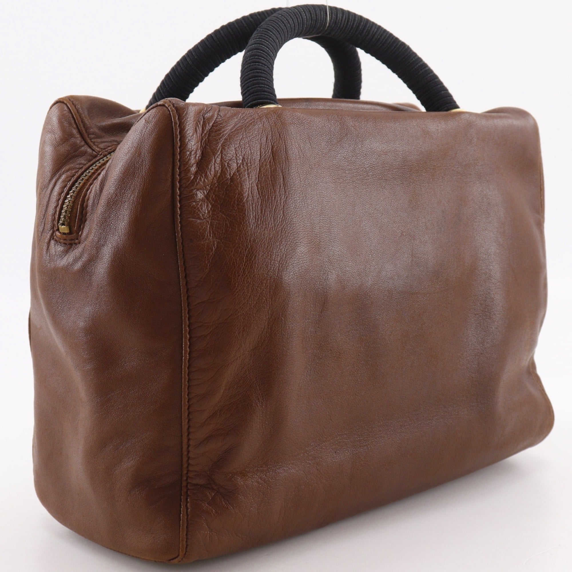 Prada Brown Leather Handbag (Pre-Owned)
