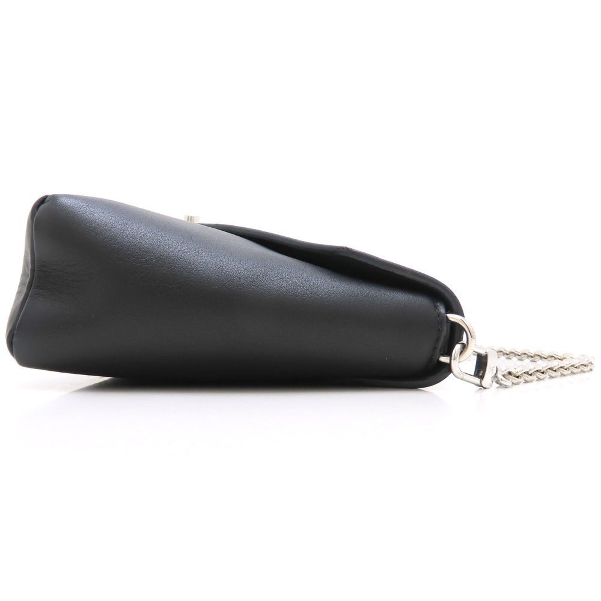 Louis Vuitton Black Leather Shoulder Bag (Pre-Owned)