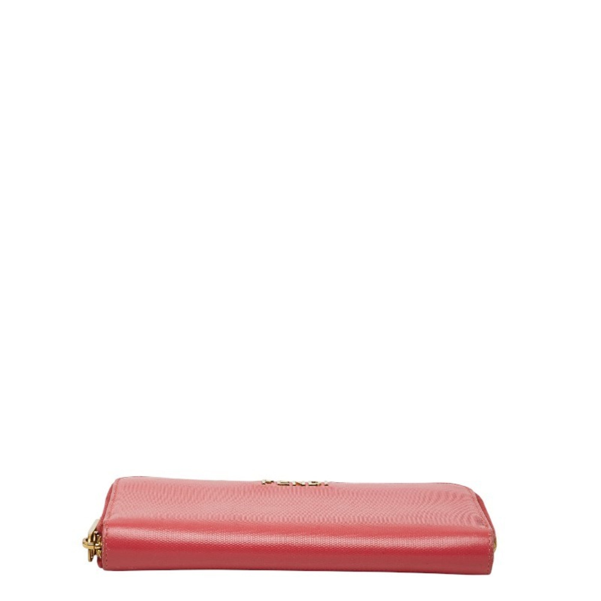 Fendi Pink Leather Coin Purse/Coin Case (Pre-Owned)