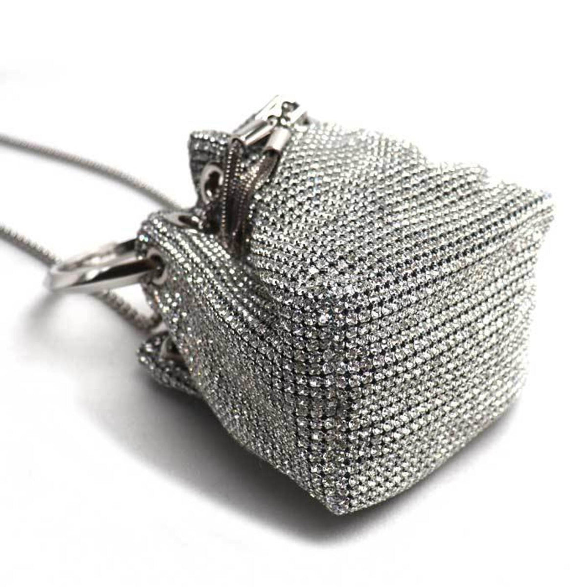 Jimmy Choo Silver Rhinestone Shoulder Bag (Pre-Owned)