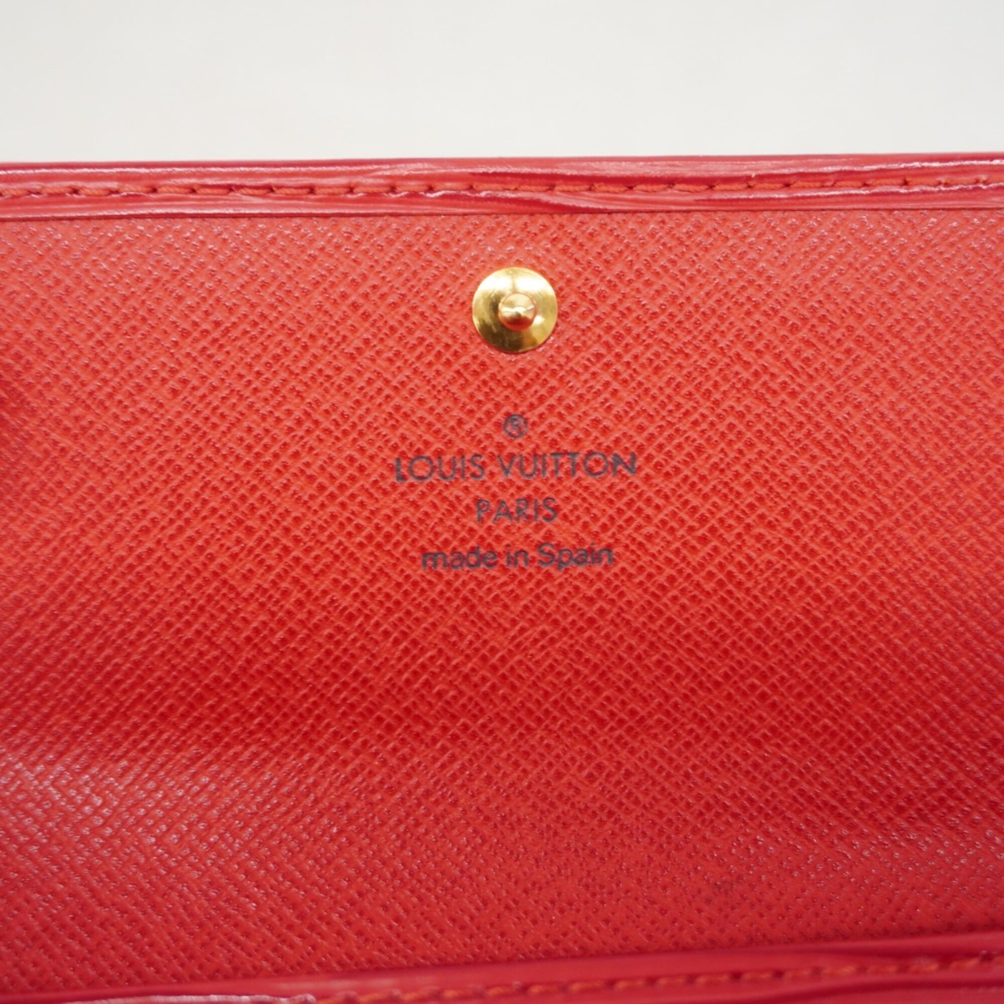 Louis Vuitton Castilian Red Long Wallet (Bi-Fold) (Pre-Owned)