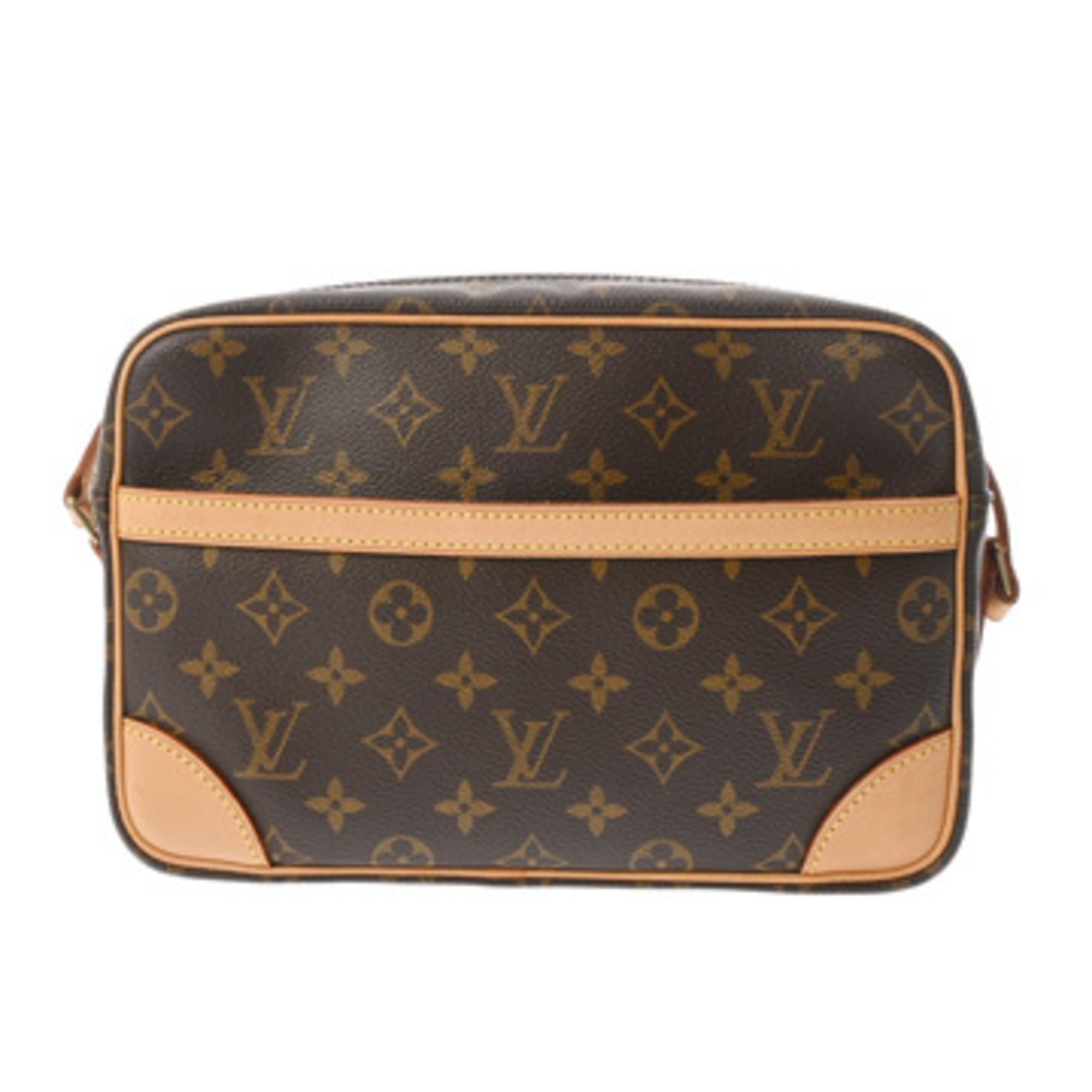 Louis Vuitton Brown Monogram Canvas Shoulder Bag (Pre-Owned)