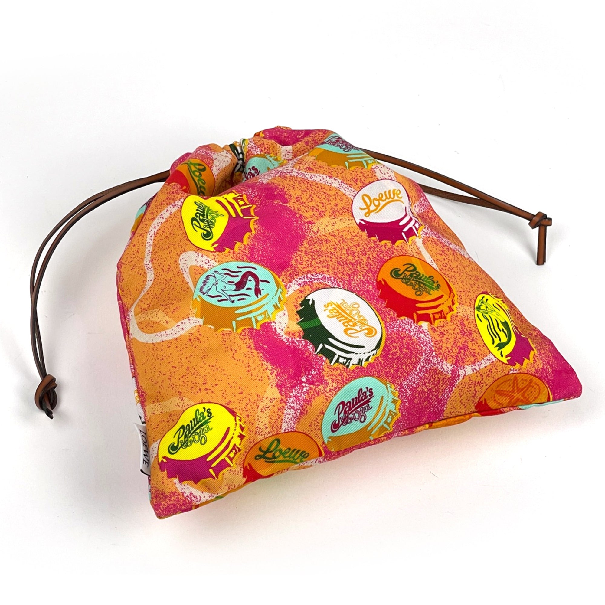 Loewe Multi-Color Orange Canvas Leather Pouch (Pre-Owned)