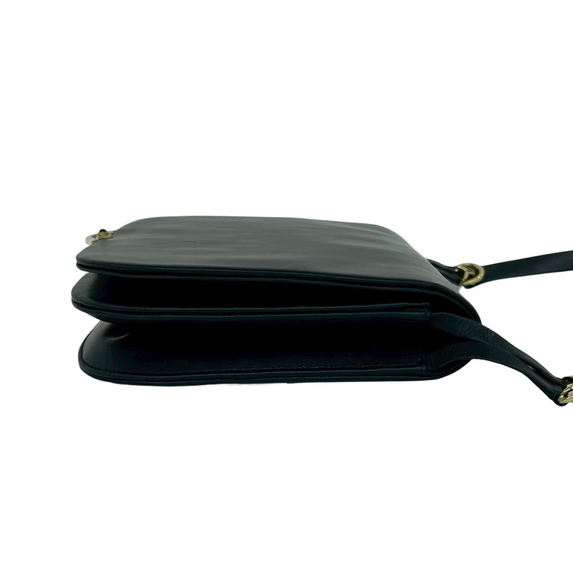 Cartier Navy Leather Pochette Shoulder Bag (Pre-Owned)