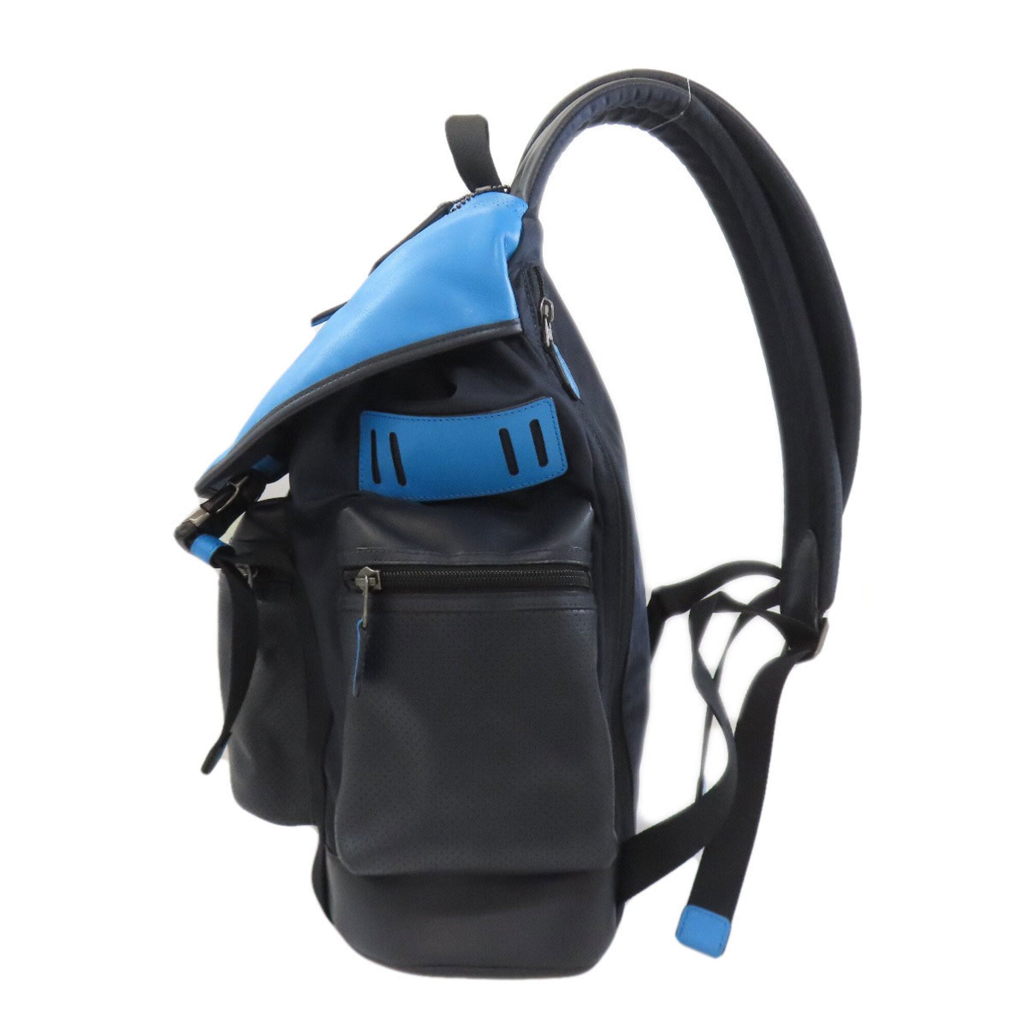 Coach Blue Navy Leather Backpack (Pre-Owned)