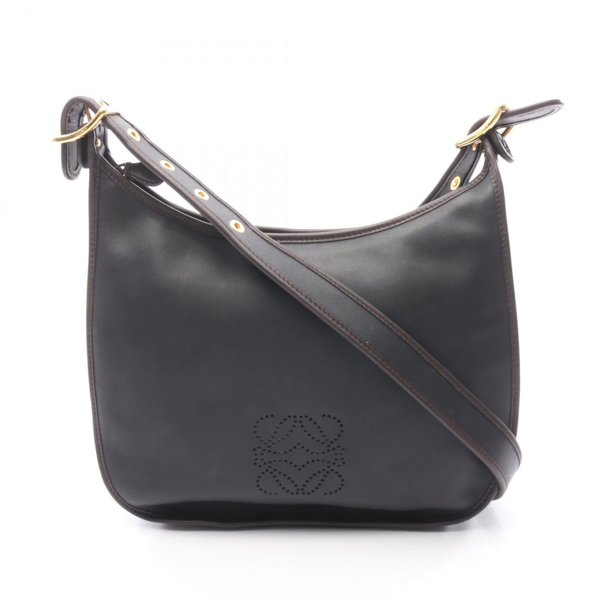 Loewe Black Brown Leather Shoulder Bag (Pre-Owned)