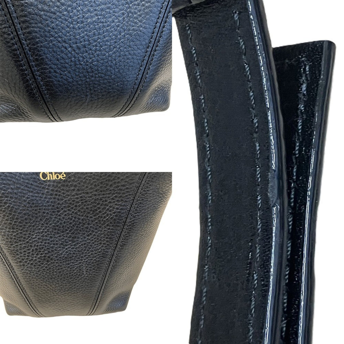 Chloé Black Leather Tote Bag (Pre-Owned)