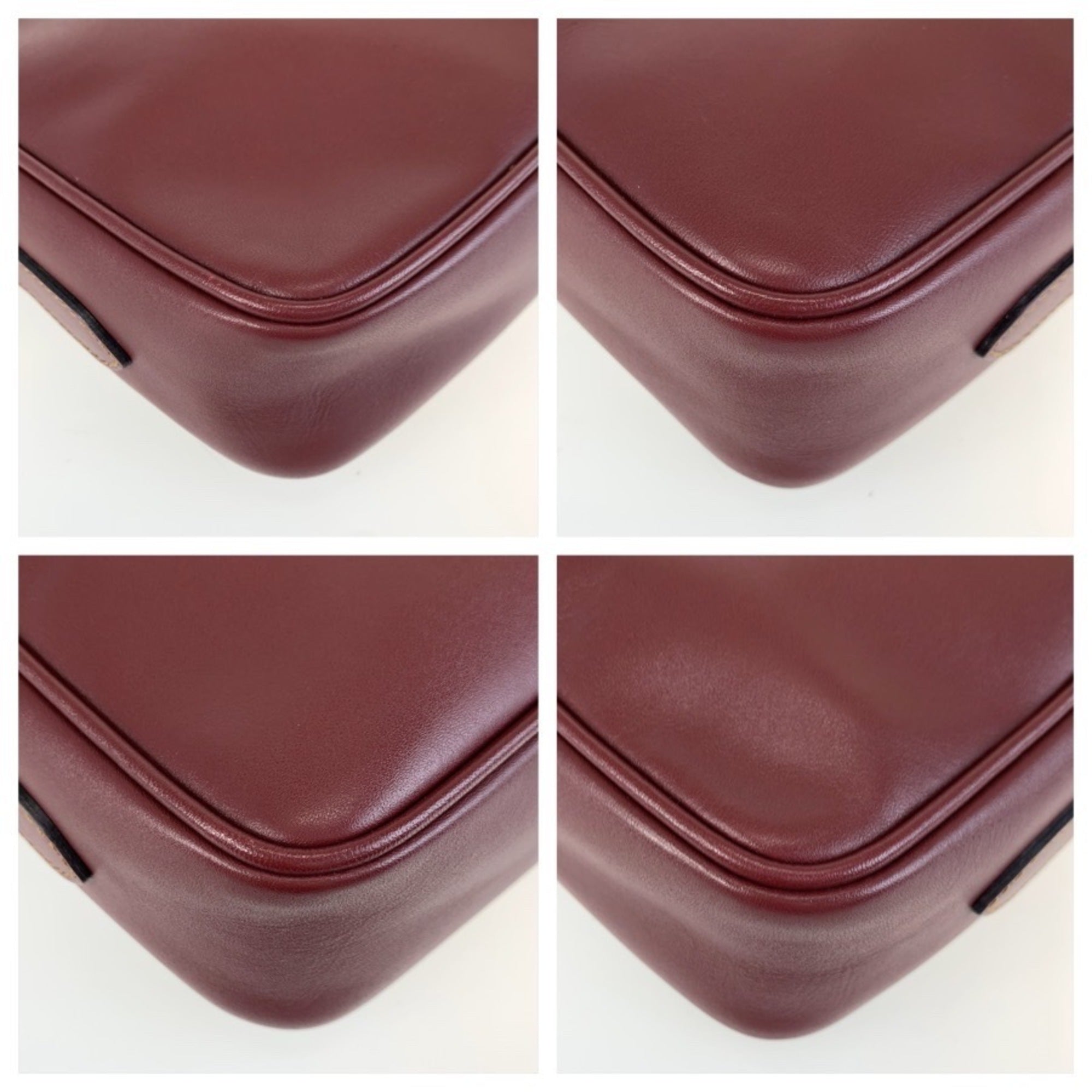 Cartier Bordeaux Leather Pochette Shoulder Bag (Pre-Owned)