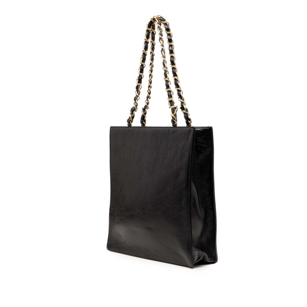 Chanel Black Leather Shoulder Bag Tote Bag (Pre-Owned)