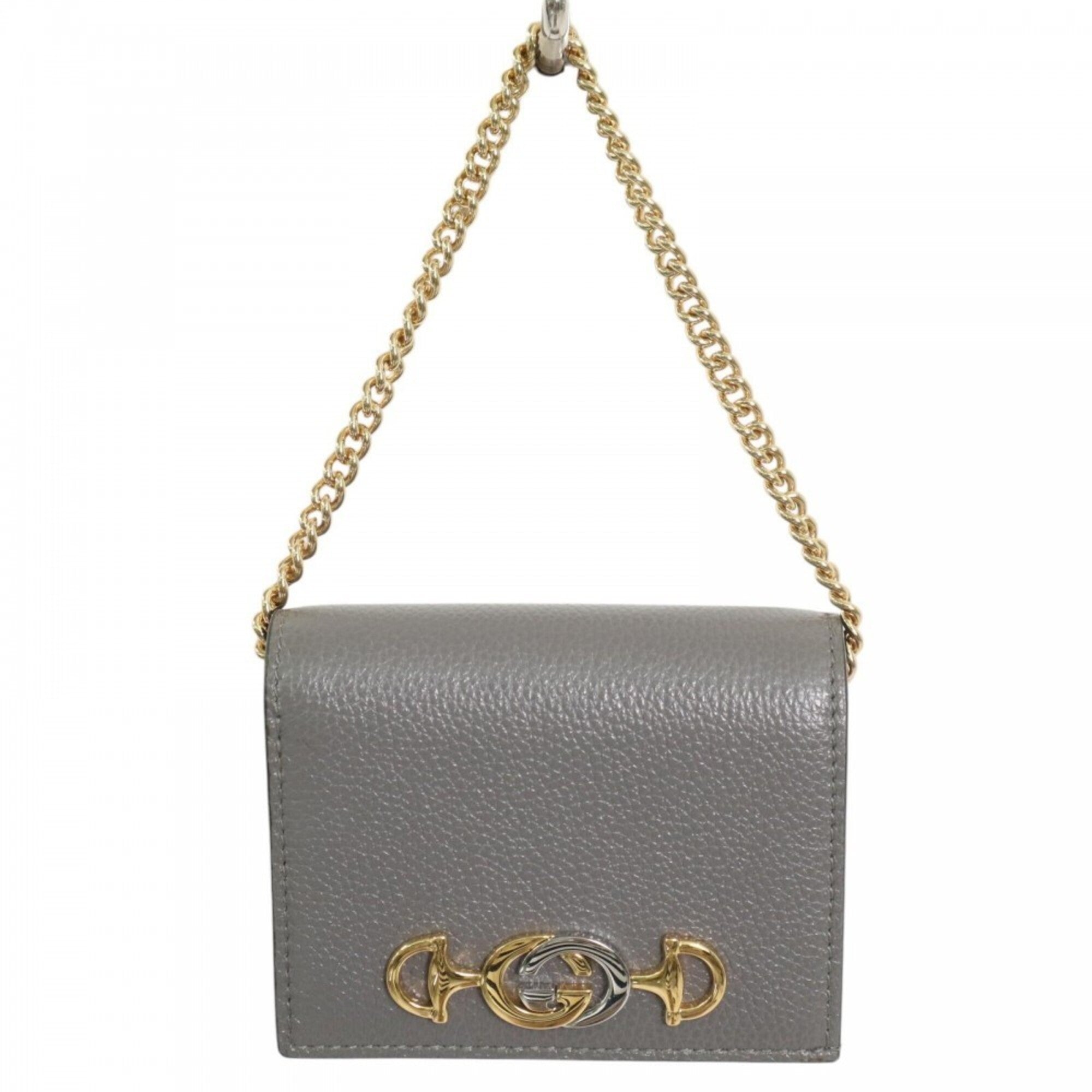 Gucci Gray Leather Wallet (Bi-Fold) (Pre-Owned)