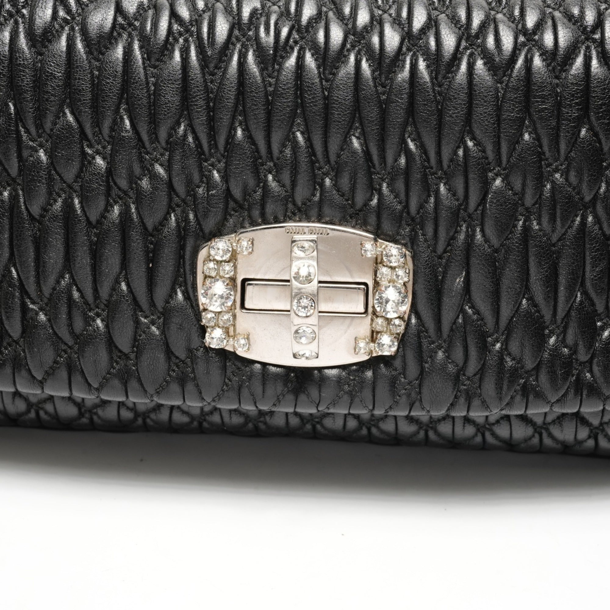 Miu Miu Black Leather Shoulder Bag (Pre-Owned)