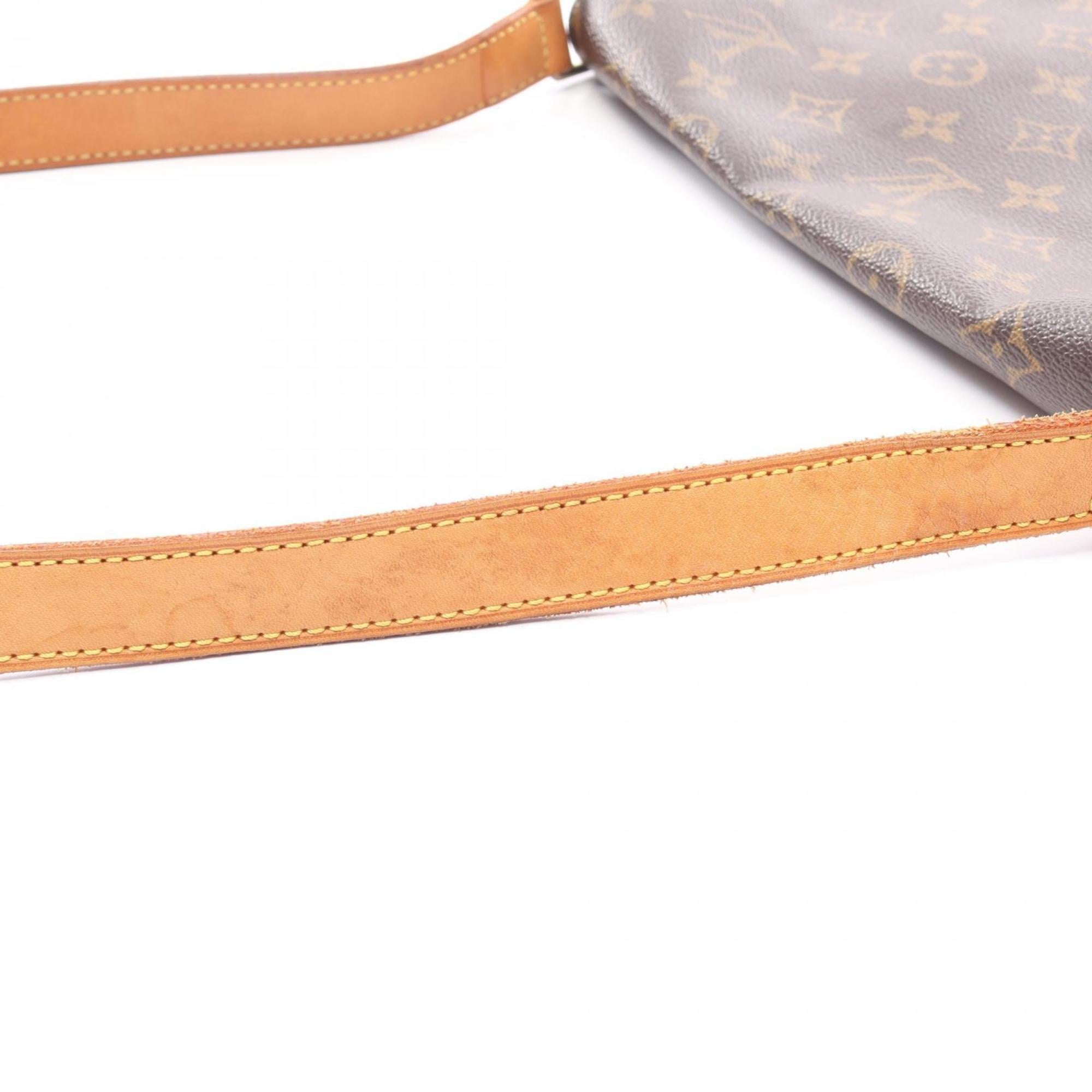Louis Vuitton Brown Coated Canvas Leather Handbag Shoulder Bag (Pre-Owned)