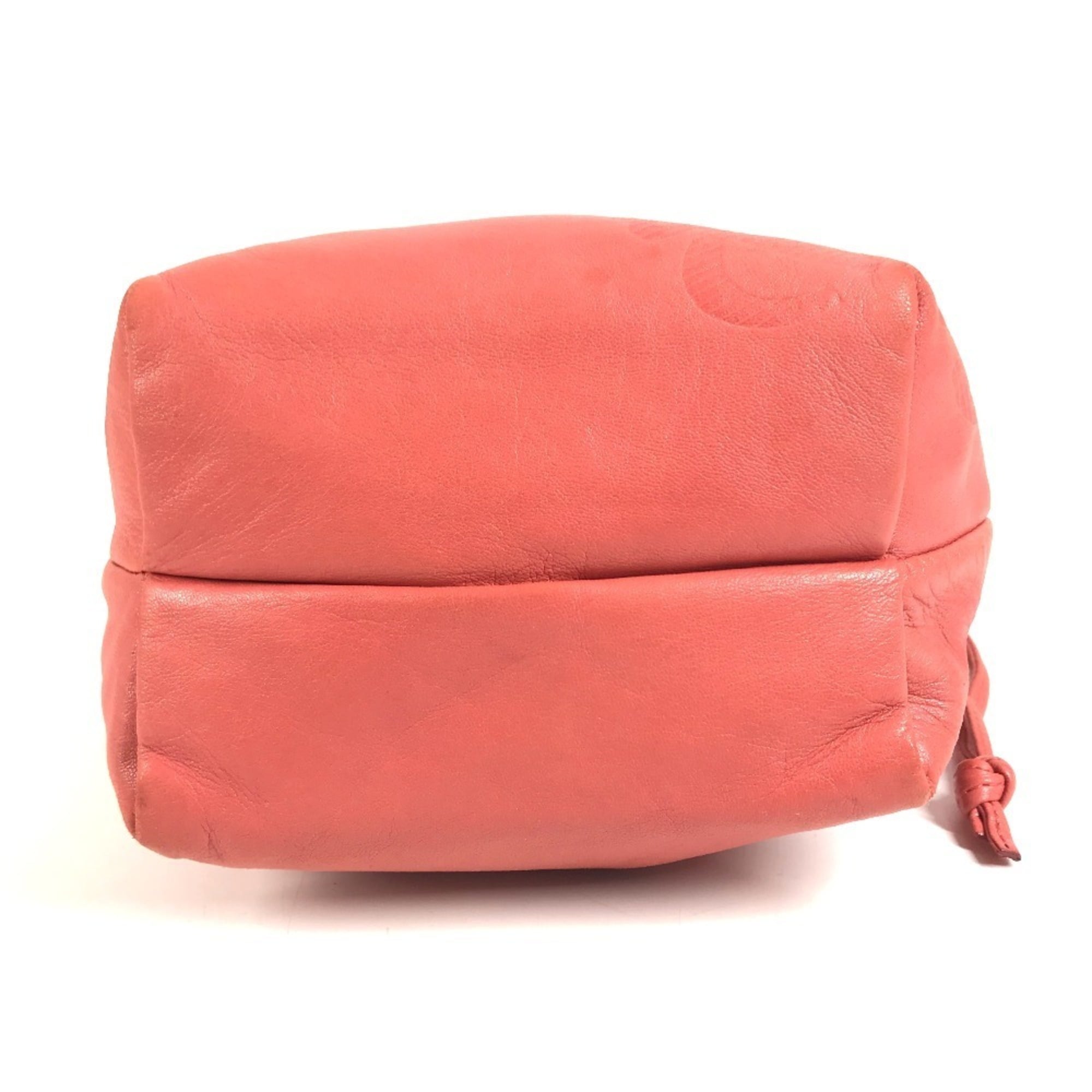 Loewe Pink Red Color Nappa Leather Leather Pochette Shoulder Bag (Pre-Owned)