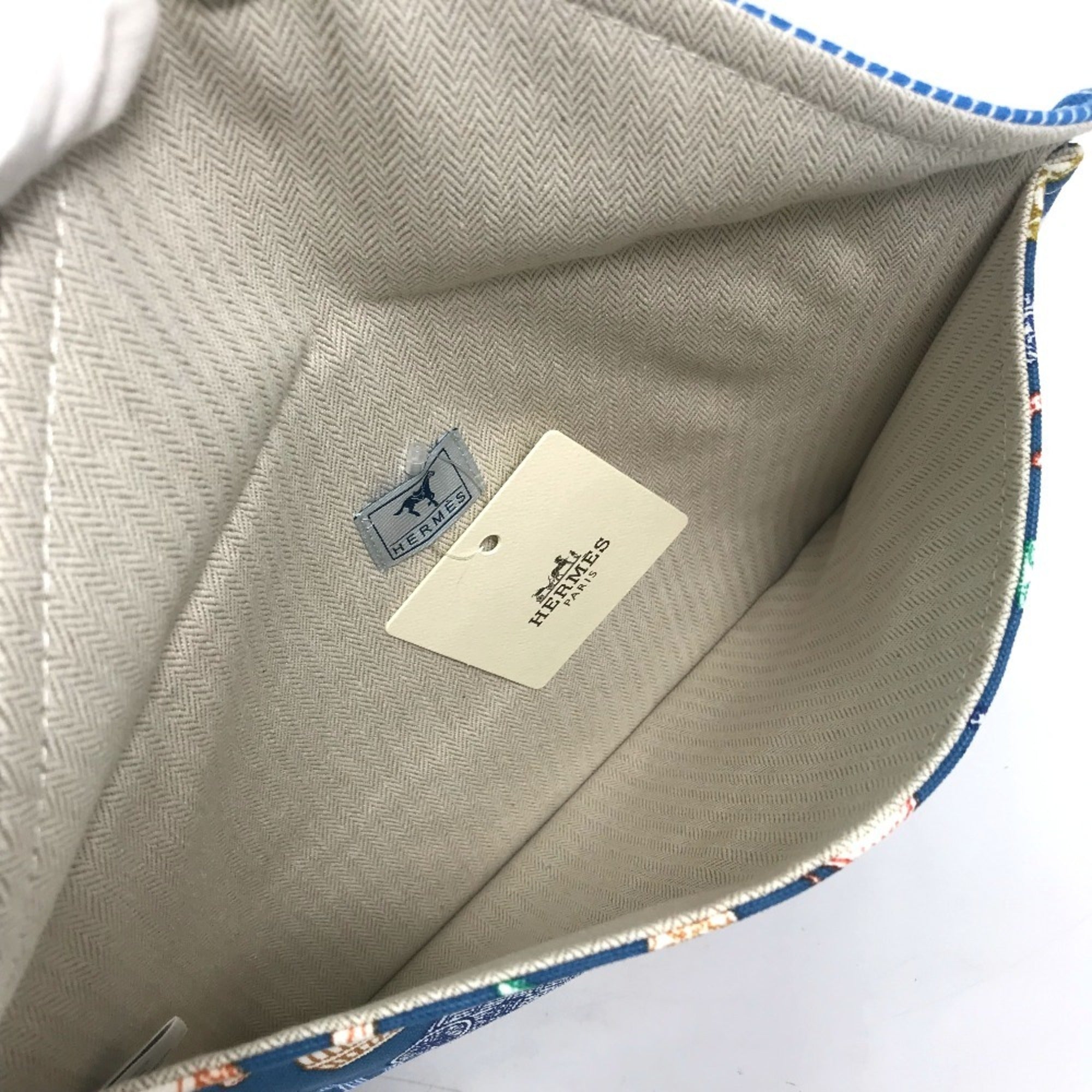 Hermes Blue Cotton Pouch (Pre-Owned)