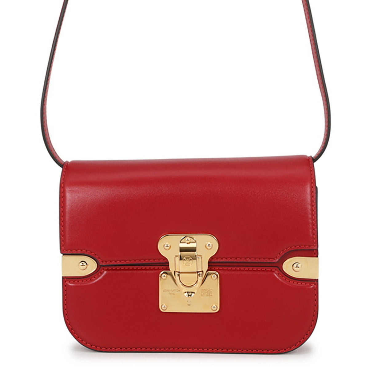 Louis Vuitton Red Color Exotic Leather Handbag Shoulder Bag (Pre-Owned)