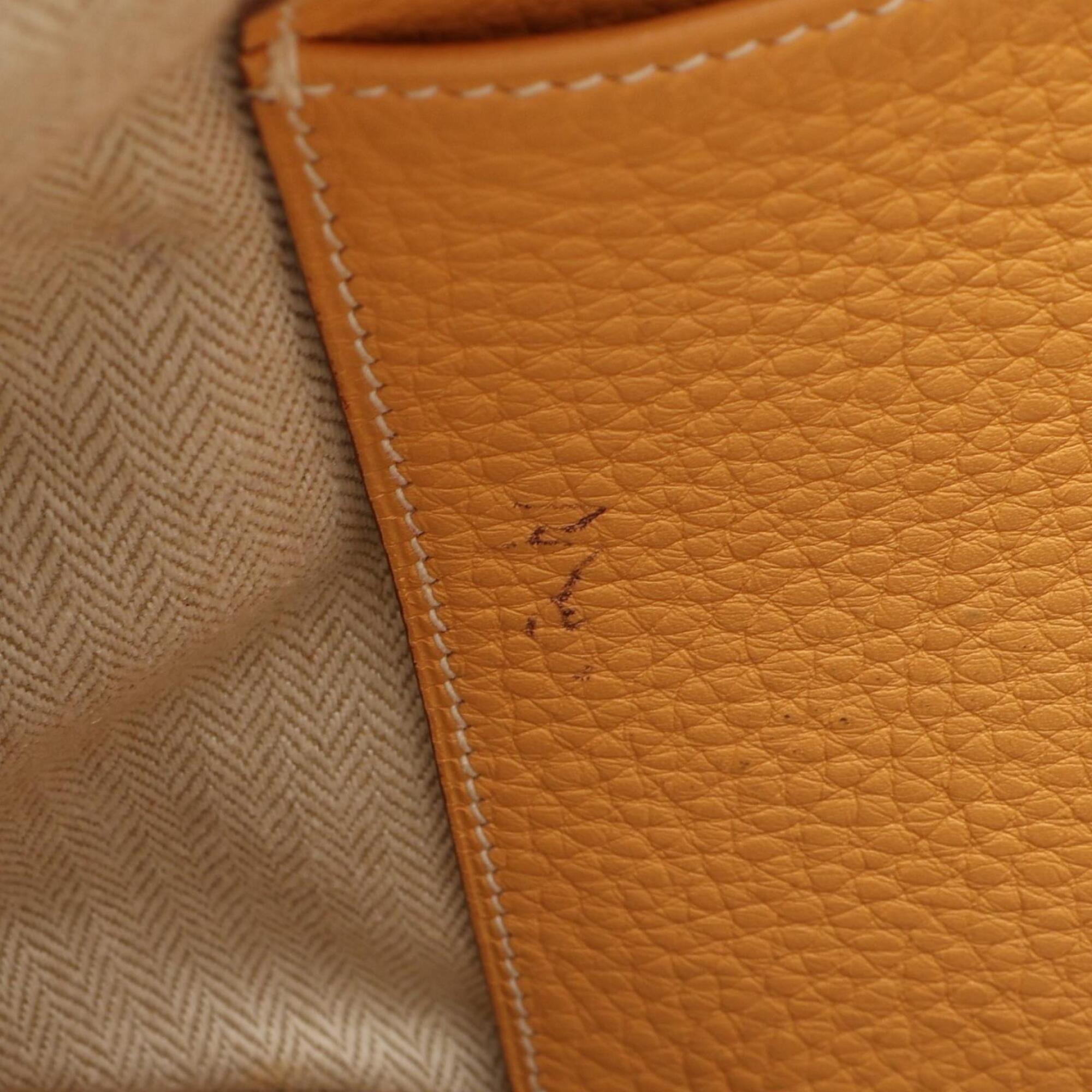 Hermes Brown Saffron Taurillon Clemence Leather Shoulder Bag (Pre-Owned)