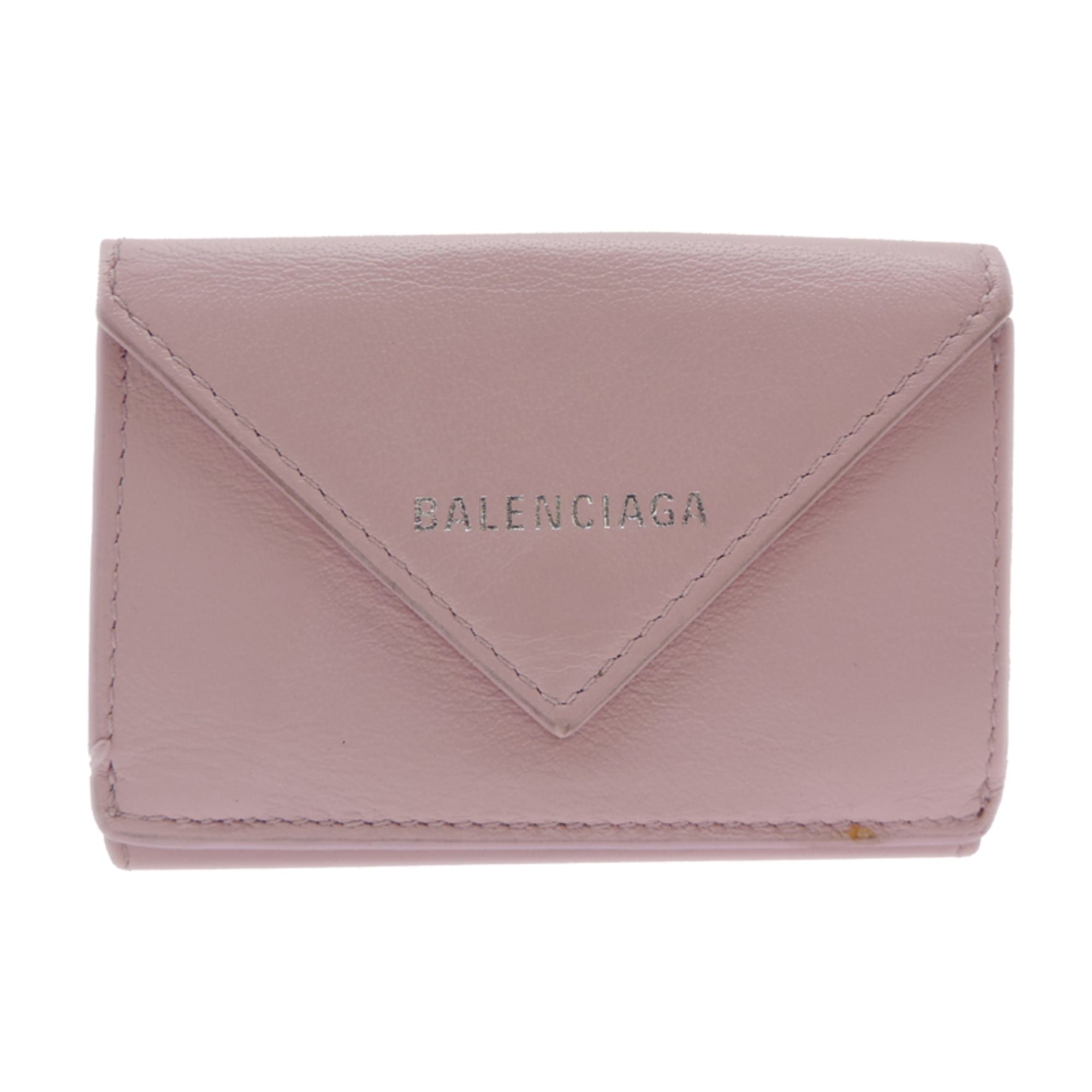 Balenciaga Pink Leather Wallet (Tri-Fold) (Pre-Owned)