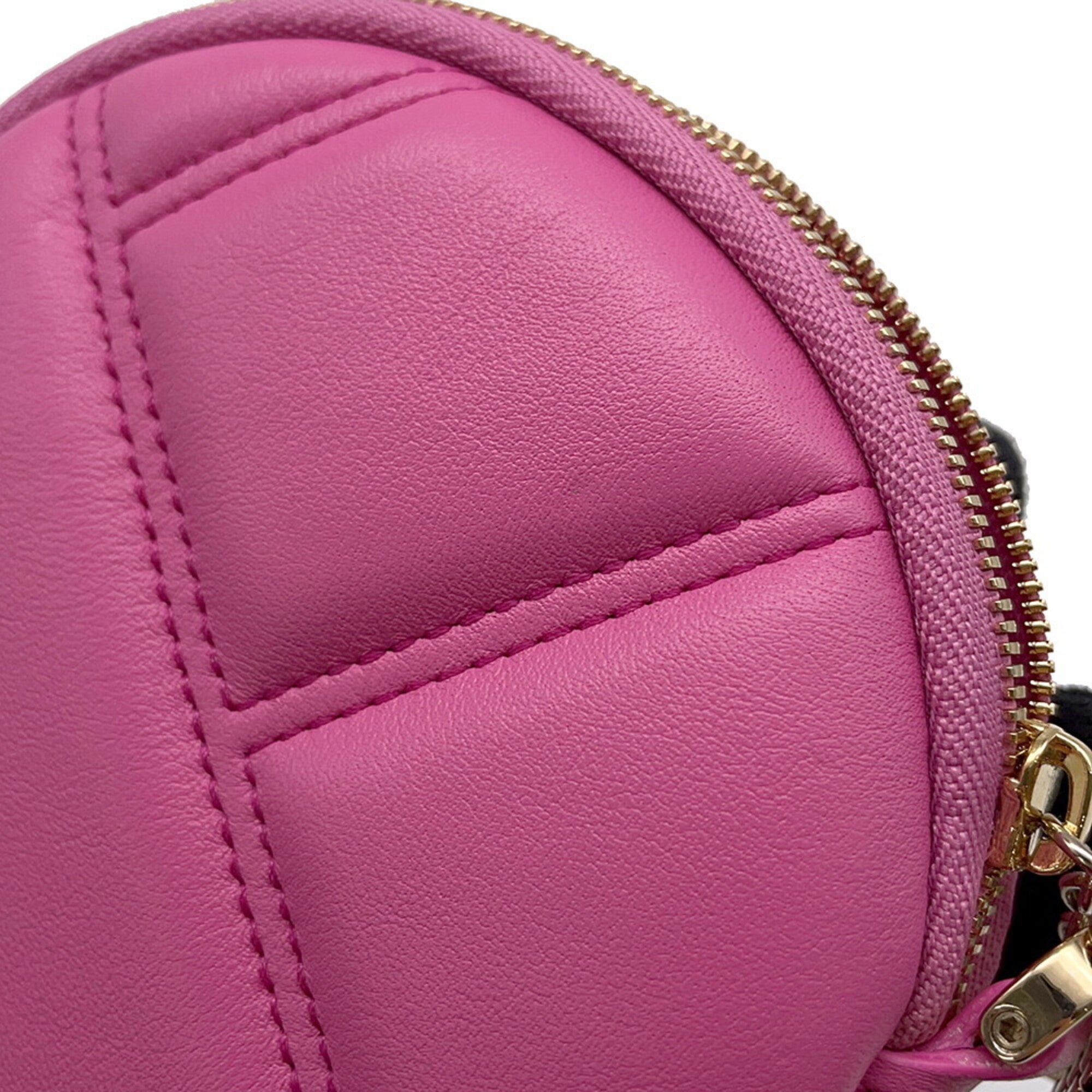 Bvlgari Pink Leather Handbag Pochette (Pre-Owned)