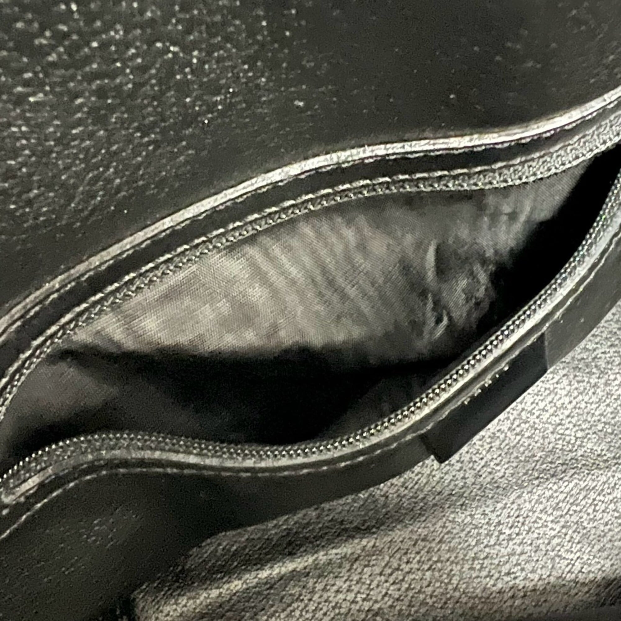 Celine Black Brown Pvc Leather Pochette Shoulder Bag (Pre-Owned)