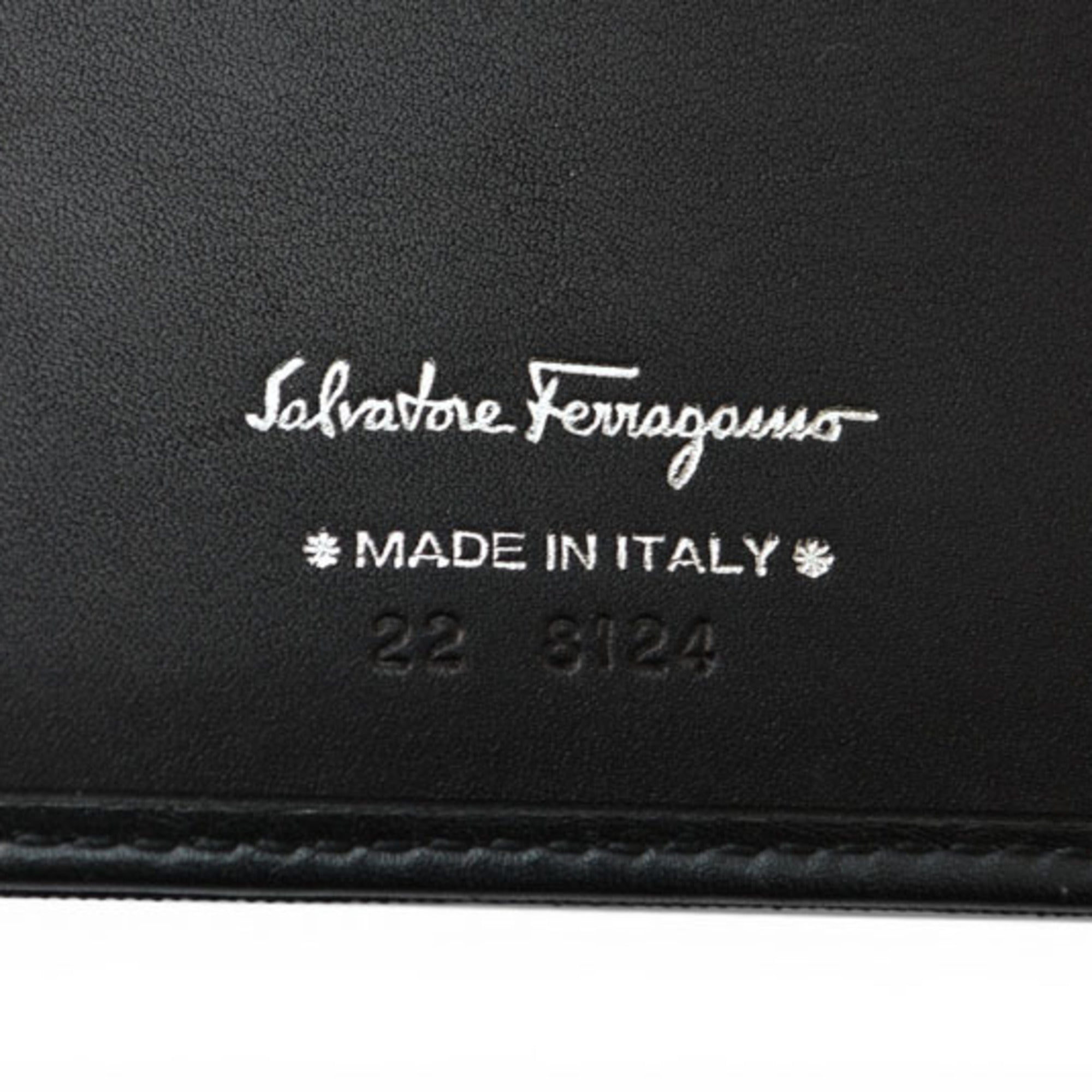 Salvatore Ferragamo Black Canvas Wallet (Bi-Fold) (Pre-Owned)