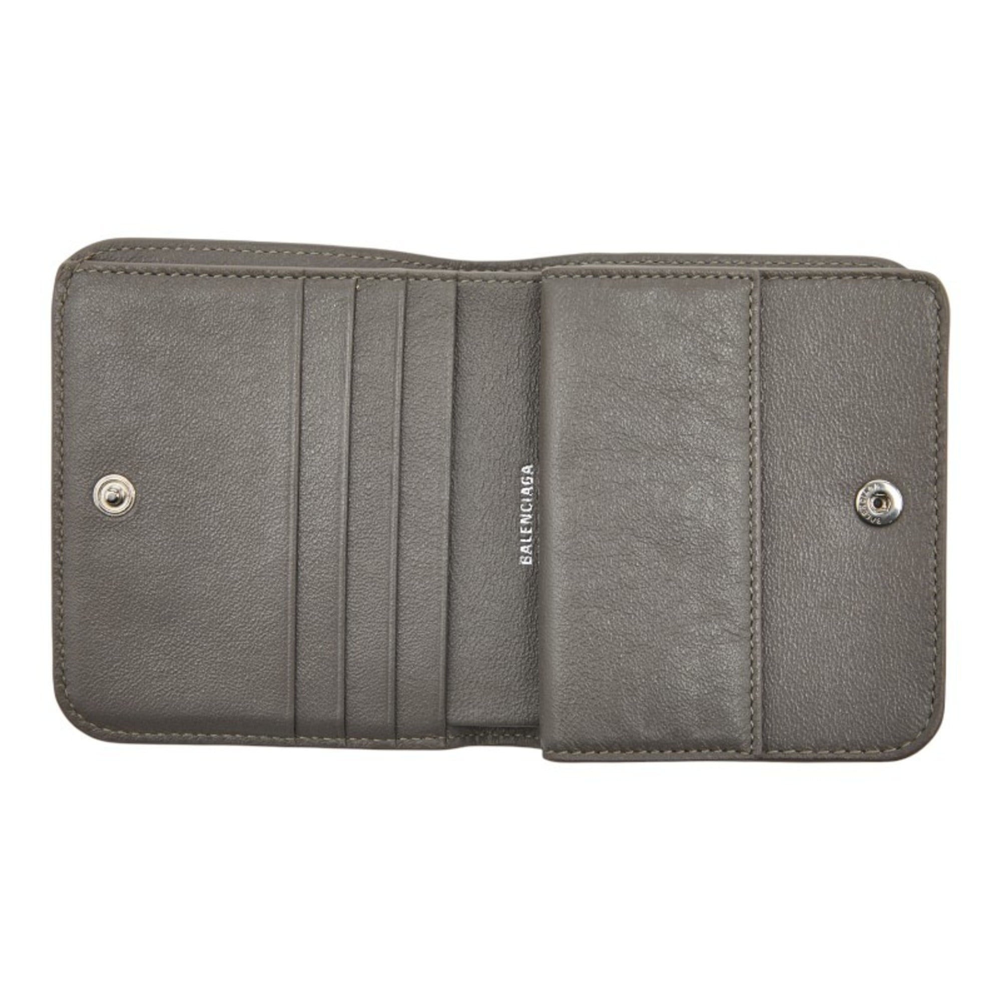 Balenciaga Gray Leather Wallet (Bi-Fold) (Pre-Owned)