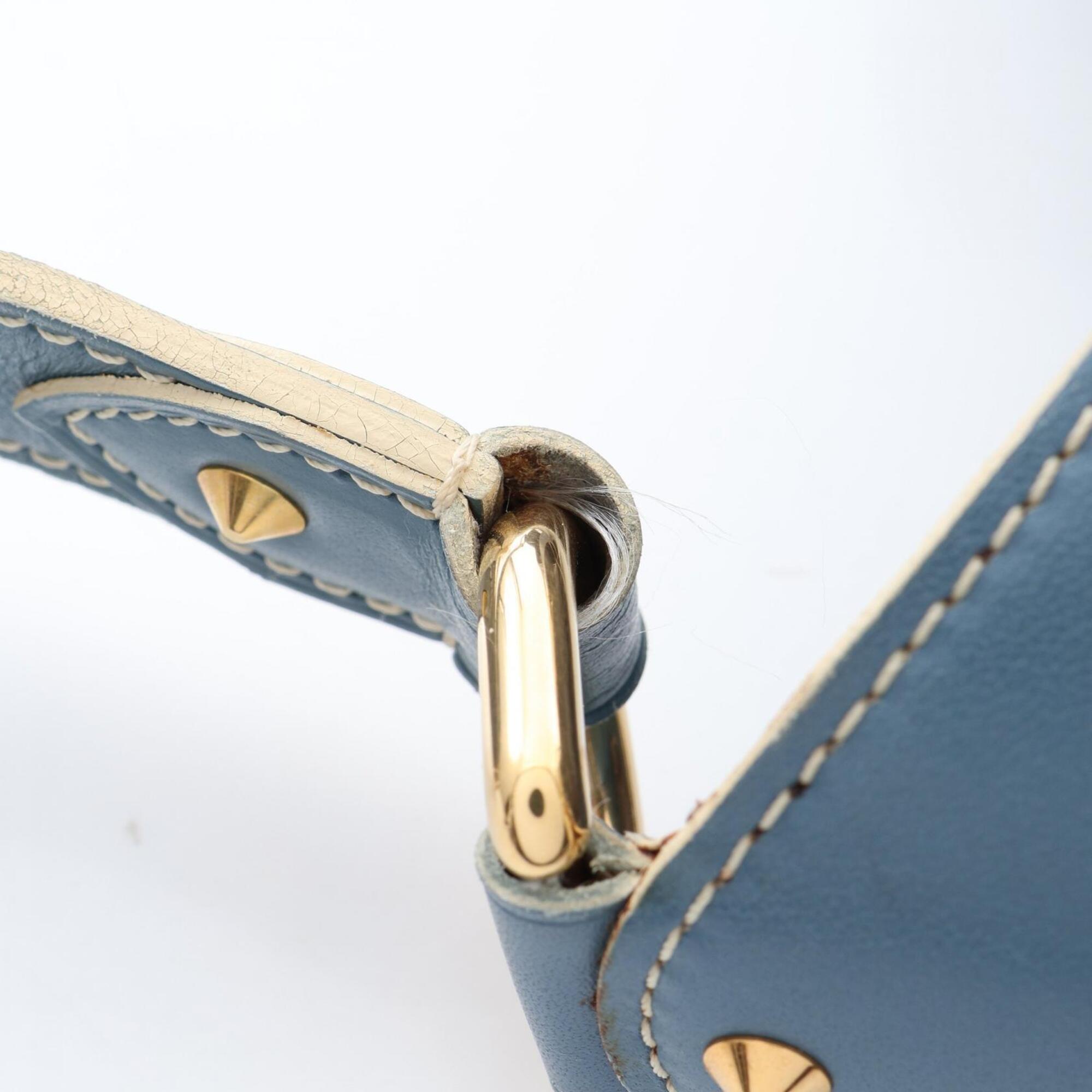 Louis Vuitton Blue Suhali Leather Handbag Shoulder Bag (Pre-Owned)