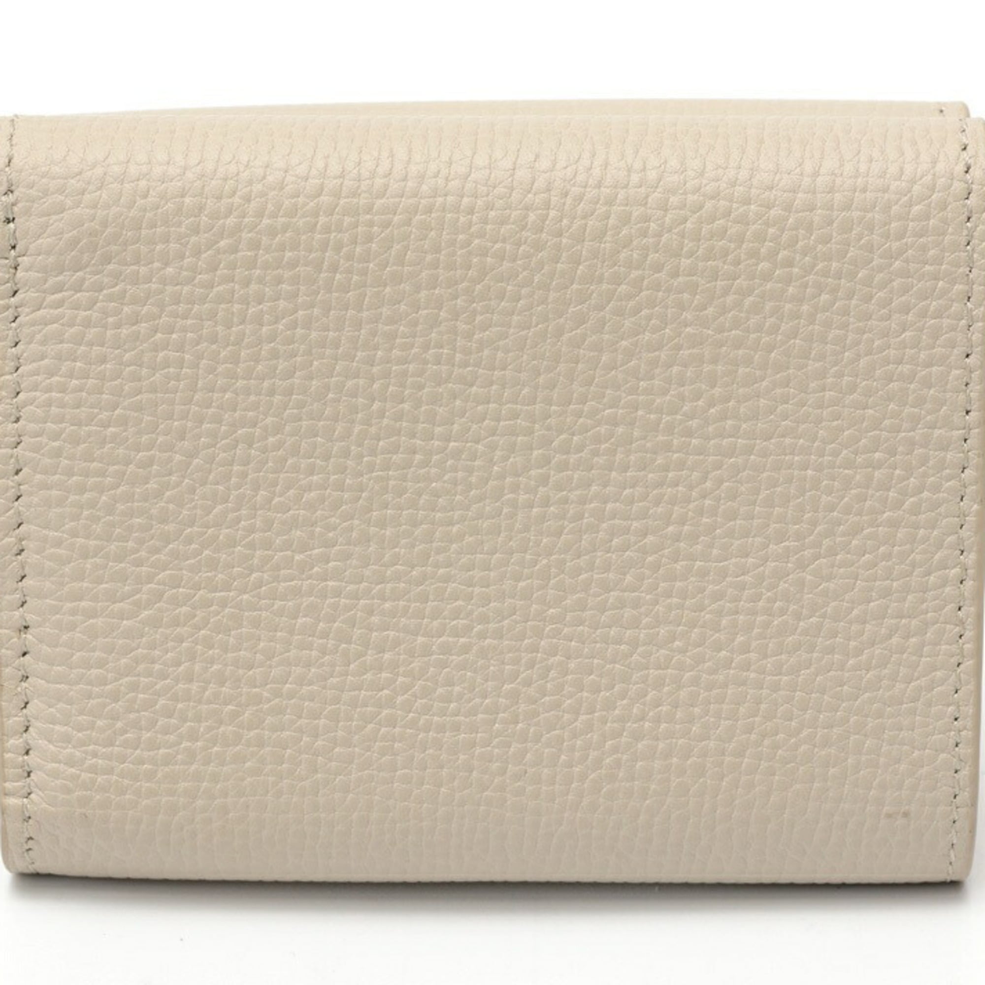 Loewe Grayish Leather Wallet (Tri-Fold) (Pre-Owned)