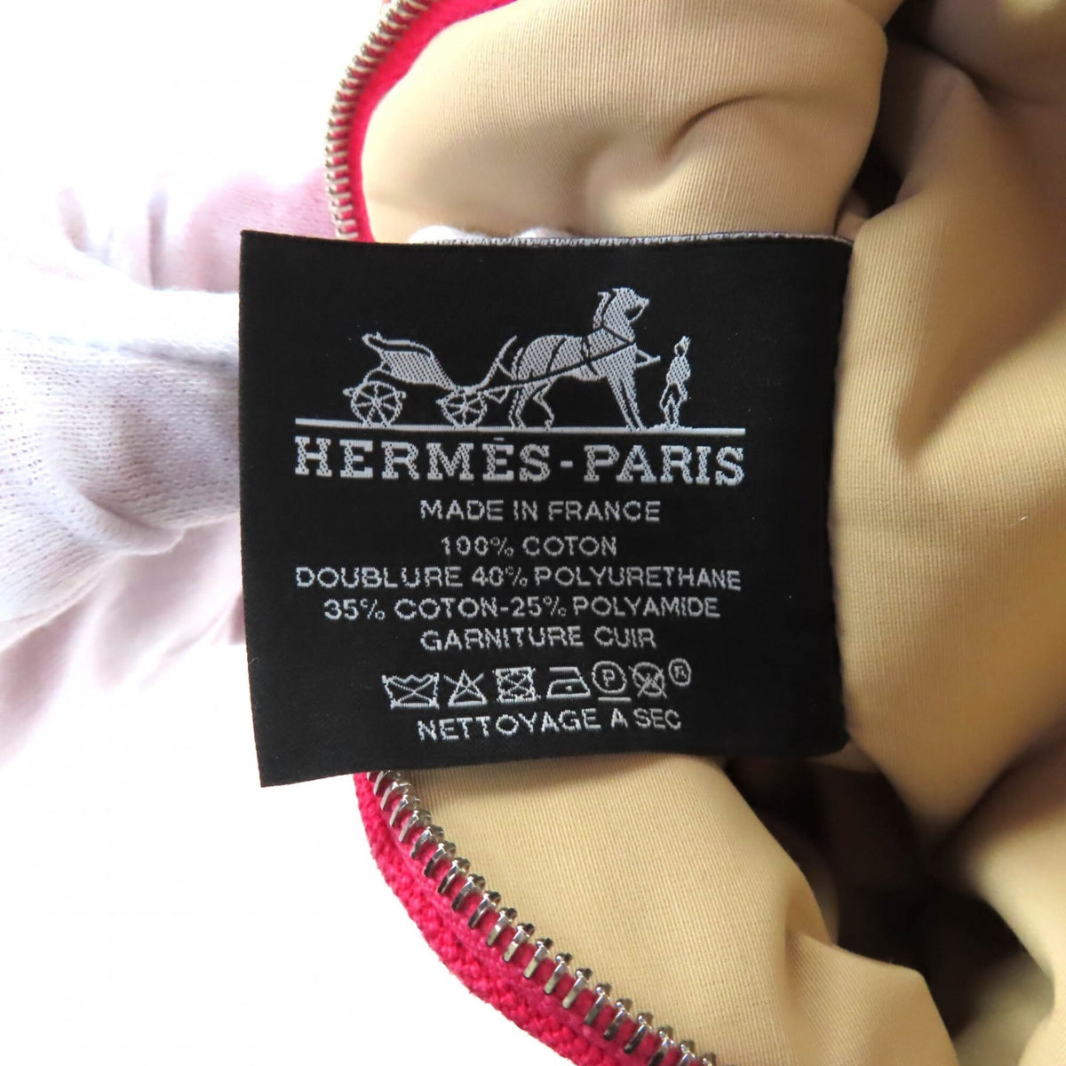 Hermes Pink Cotton Elastane Polyamide Pouch (Pre-Owned)