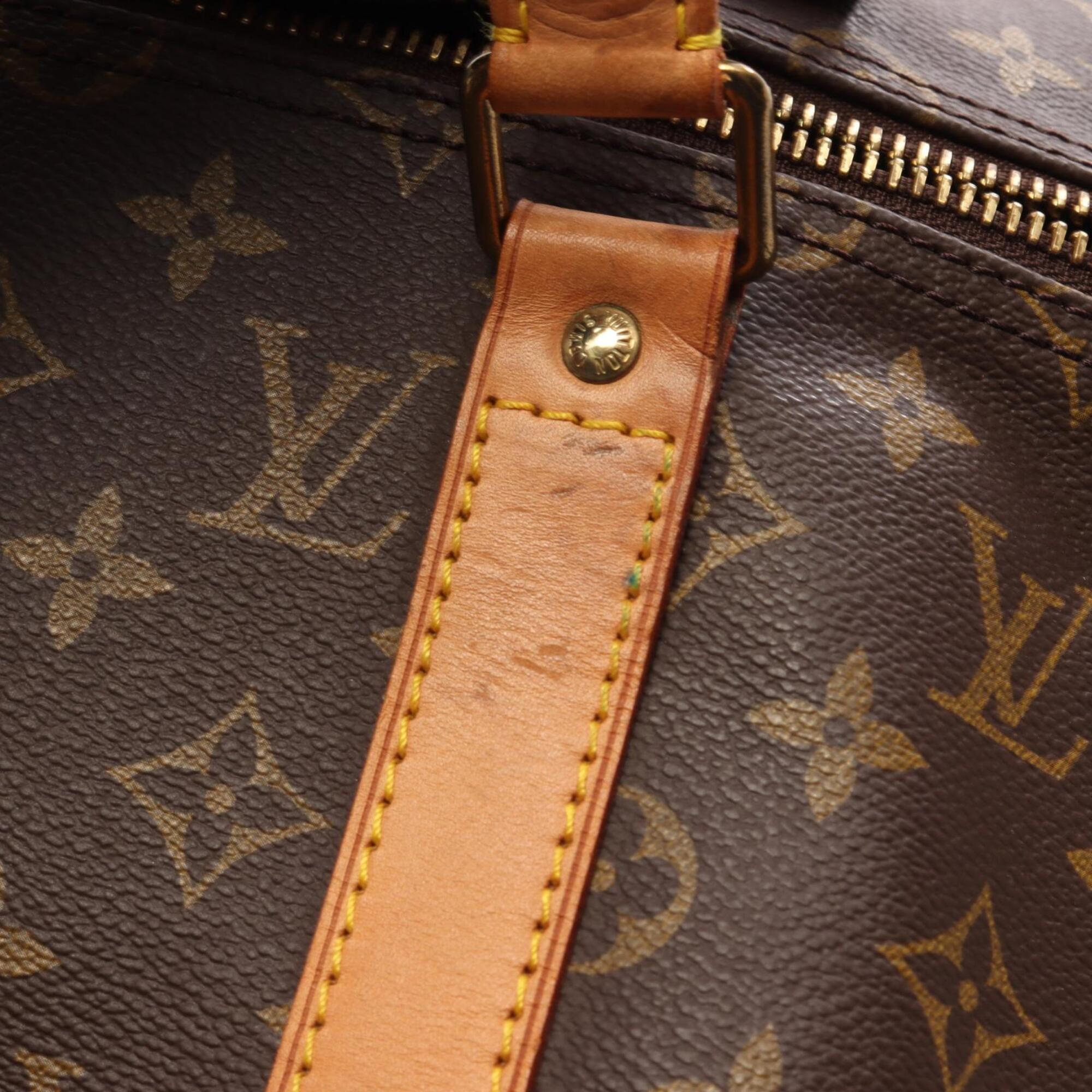Louis Vuitton Monogram Brown Coated Canvas Boston Bag Handbag (Pre-Owned)