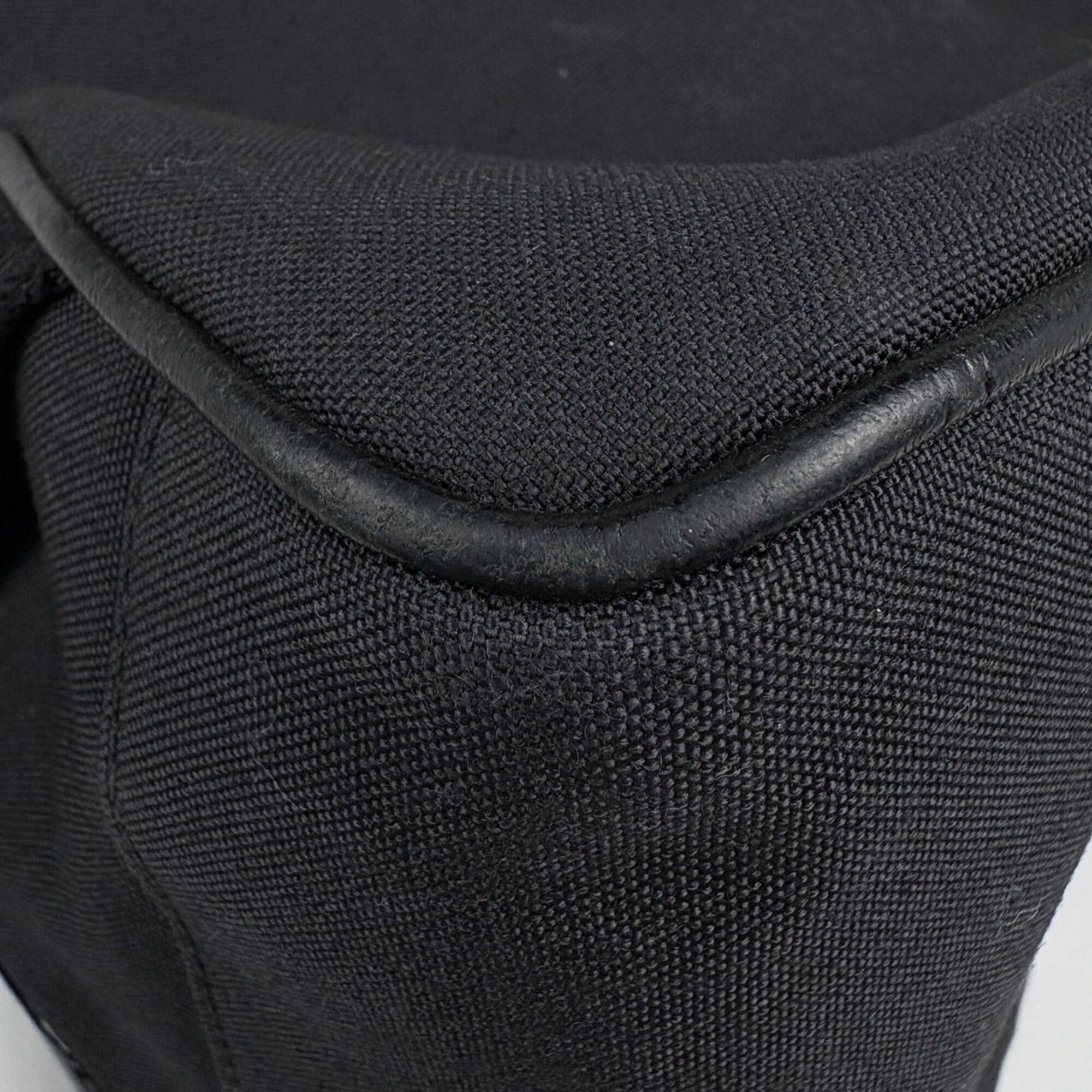 Saint Laurent Black Canvas Leather Backpack (Pre-Owned)