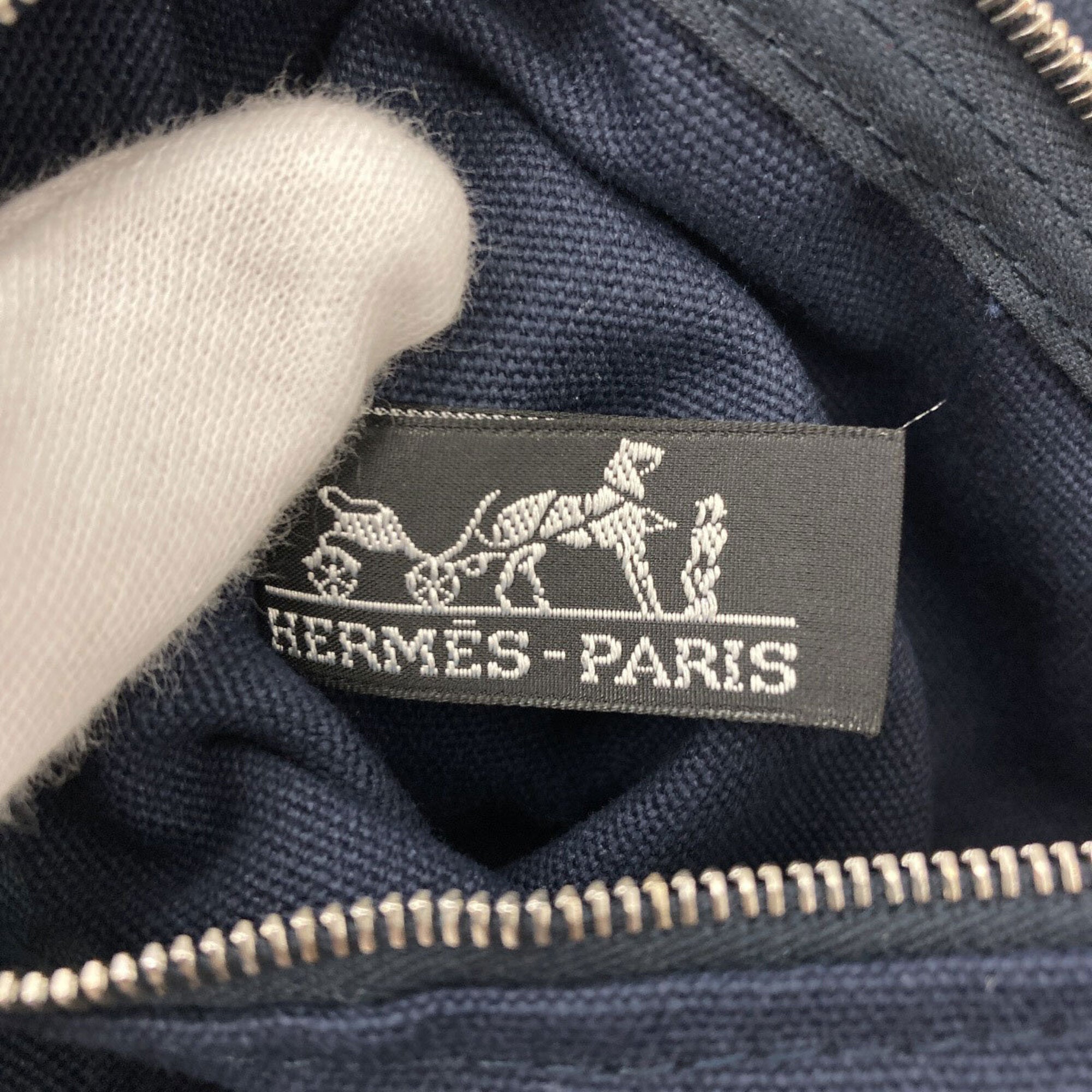 Hermes Bora Bora Navy Canvas Tote Bag (Pre-Owned)