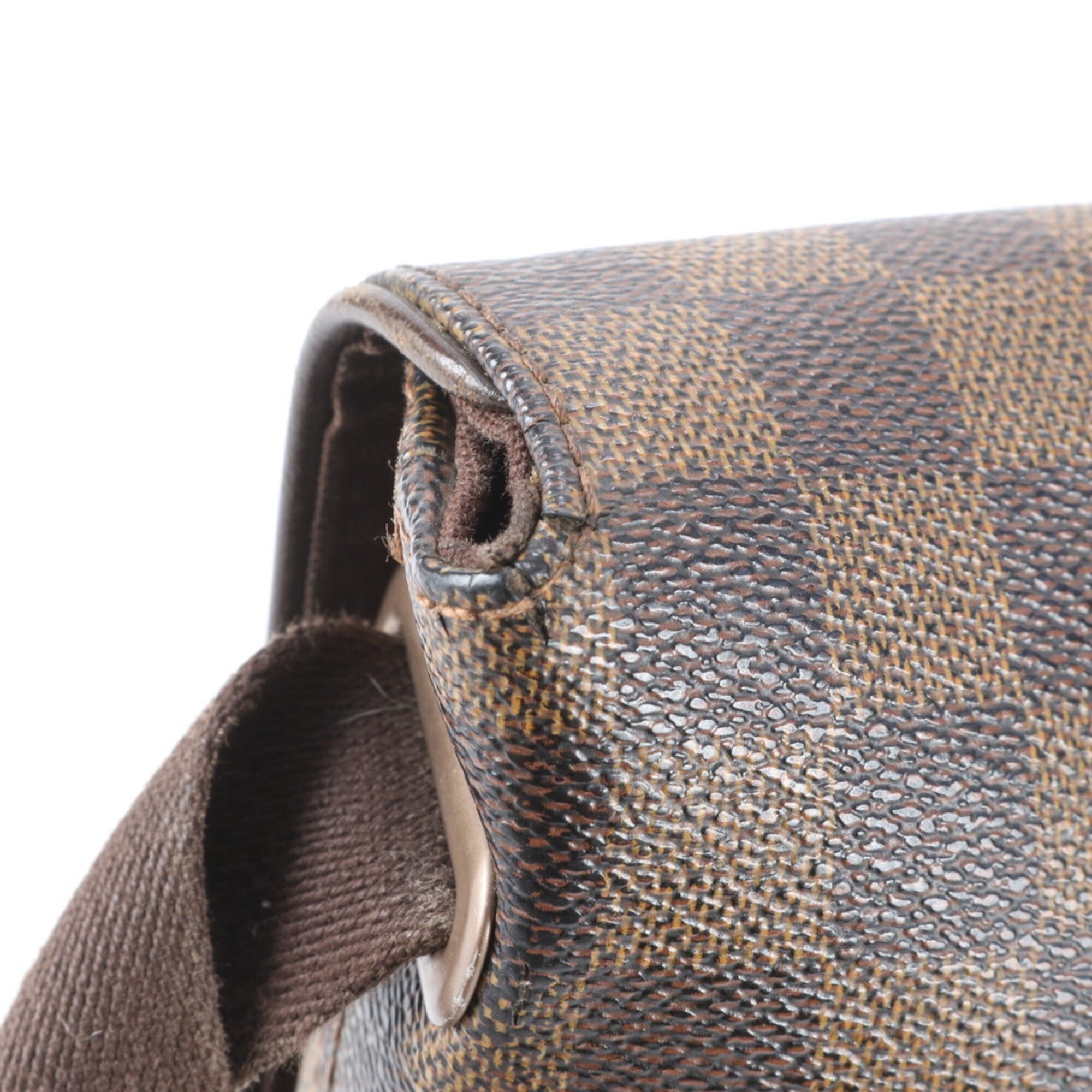 Louis Vuitton Brown Damier Canvas Coated Canvas Leather Shoulder Bag (Pre-Owned)