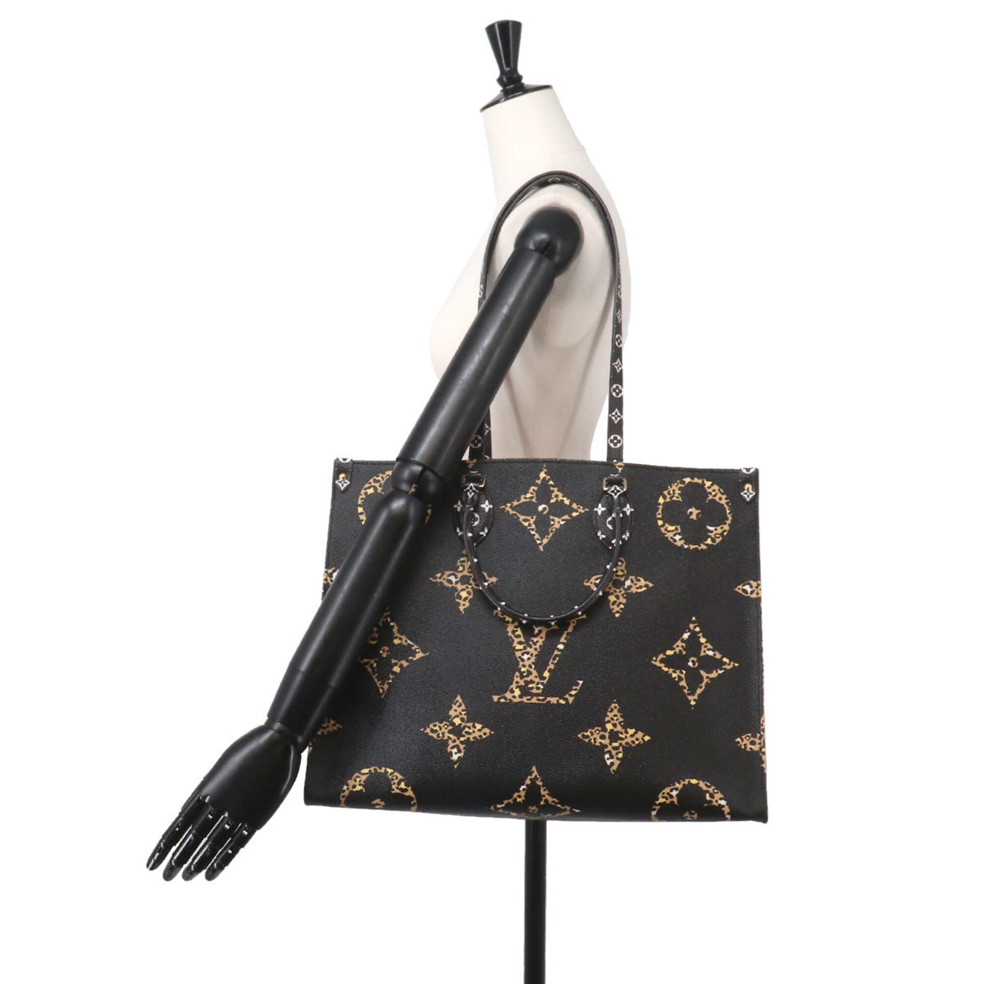 Louis Vuitton Caramel Noir Canvas Handbag Tote Bag (Pre-Owned)