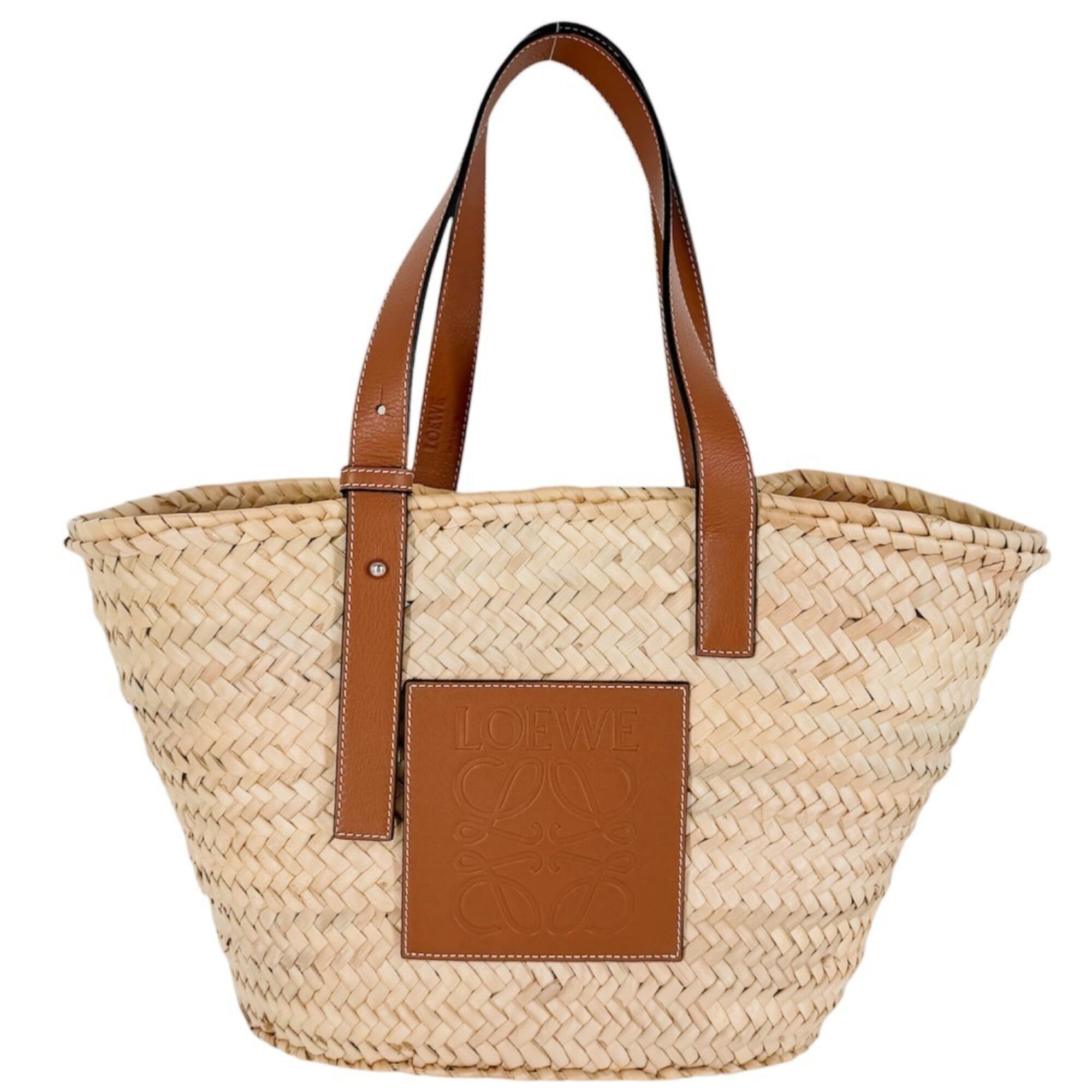 Loewe Beige Beige Brown Brown Handbag (Pre-Owned)
