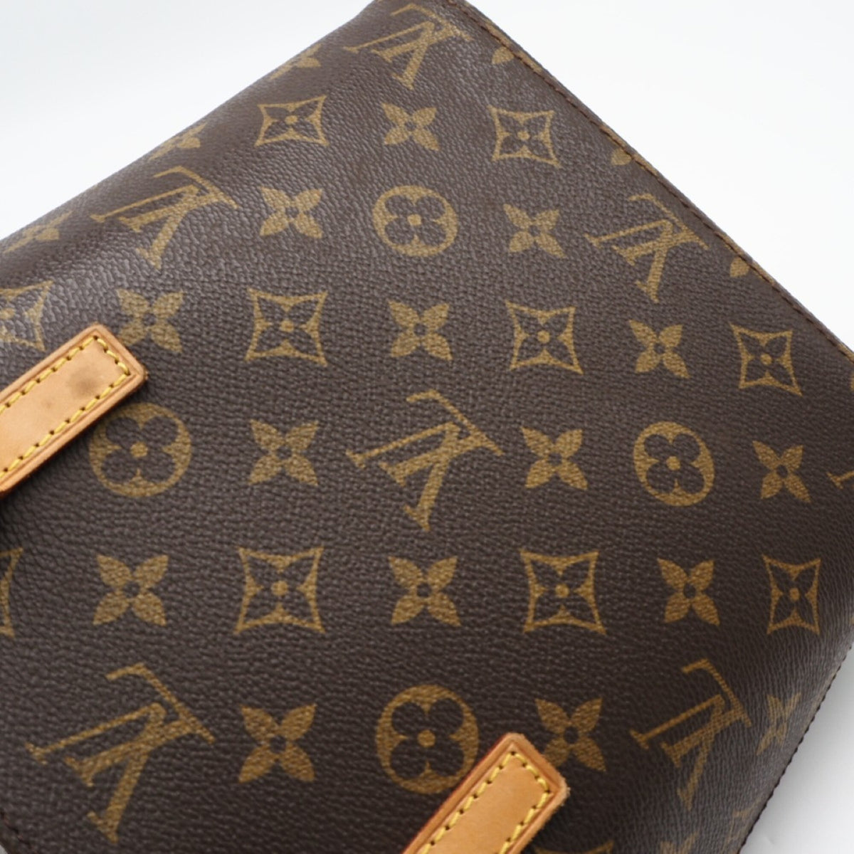 Louis Vuitton Monogram Brown Coated Canvas Leather Handbag (Pre-Owned)