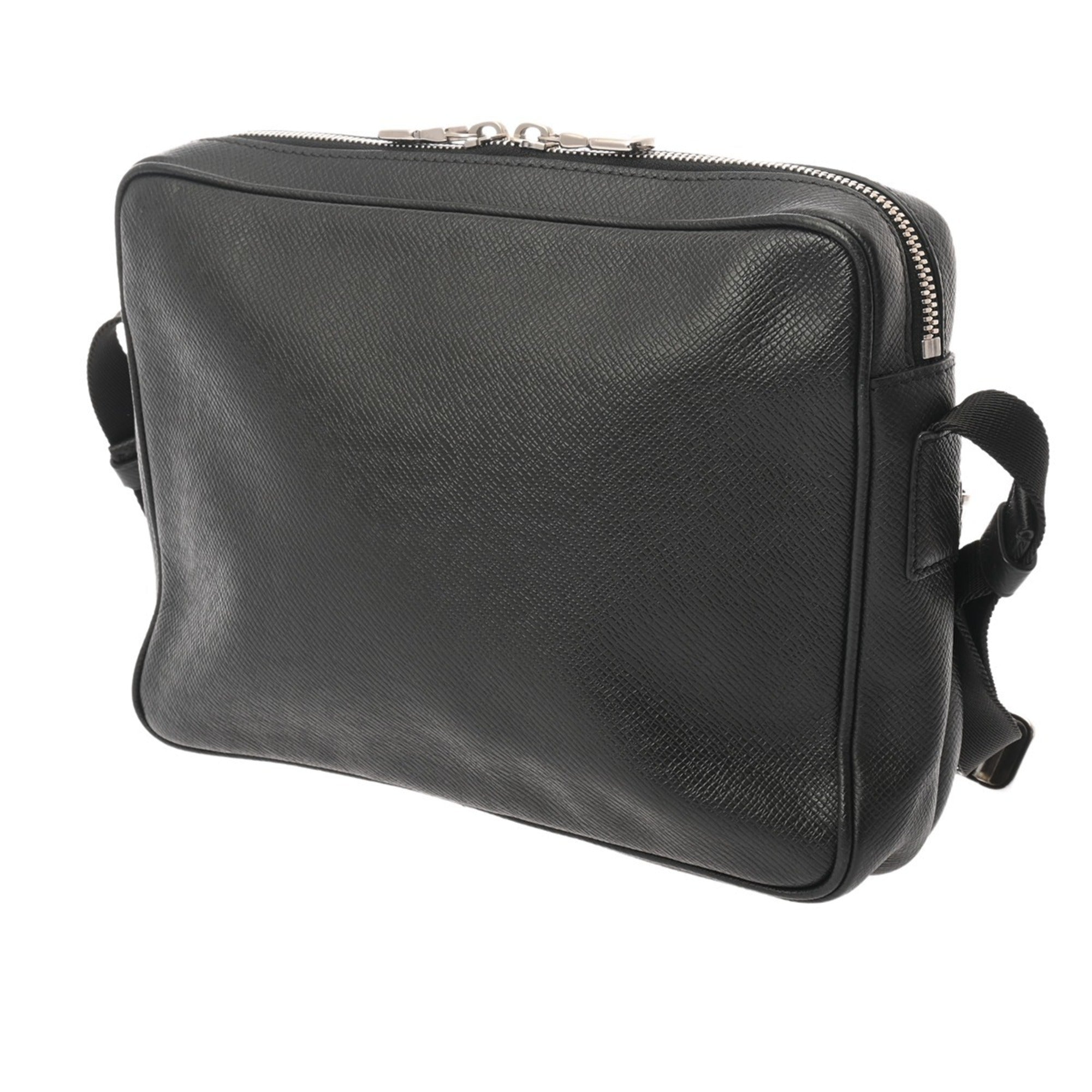 Louis Vuitton Noir Leather Shoulder Bag (Pre-Owned)