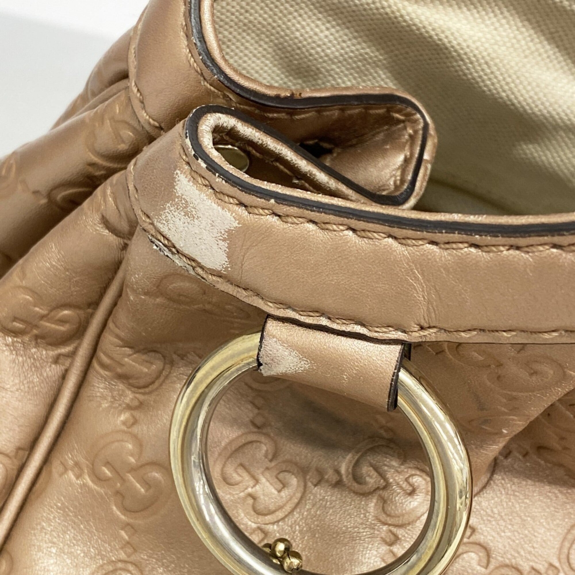 Gucci Pink Leather Tote Bag (Pre-Owned)