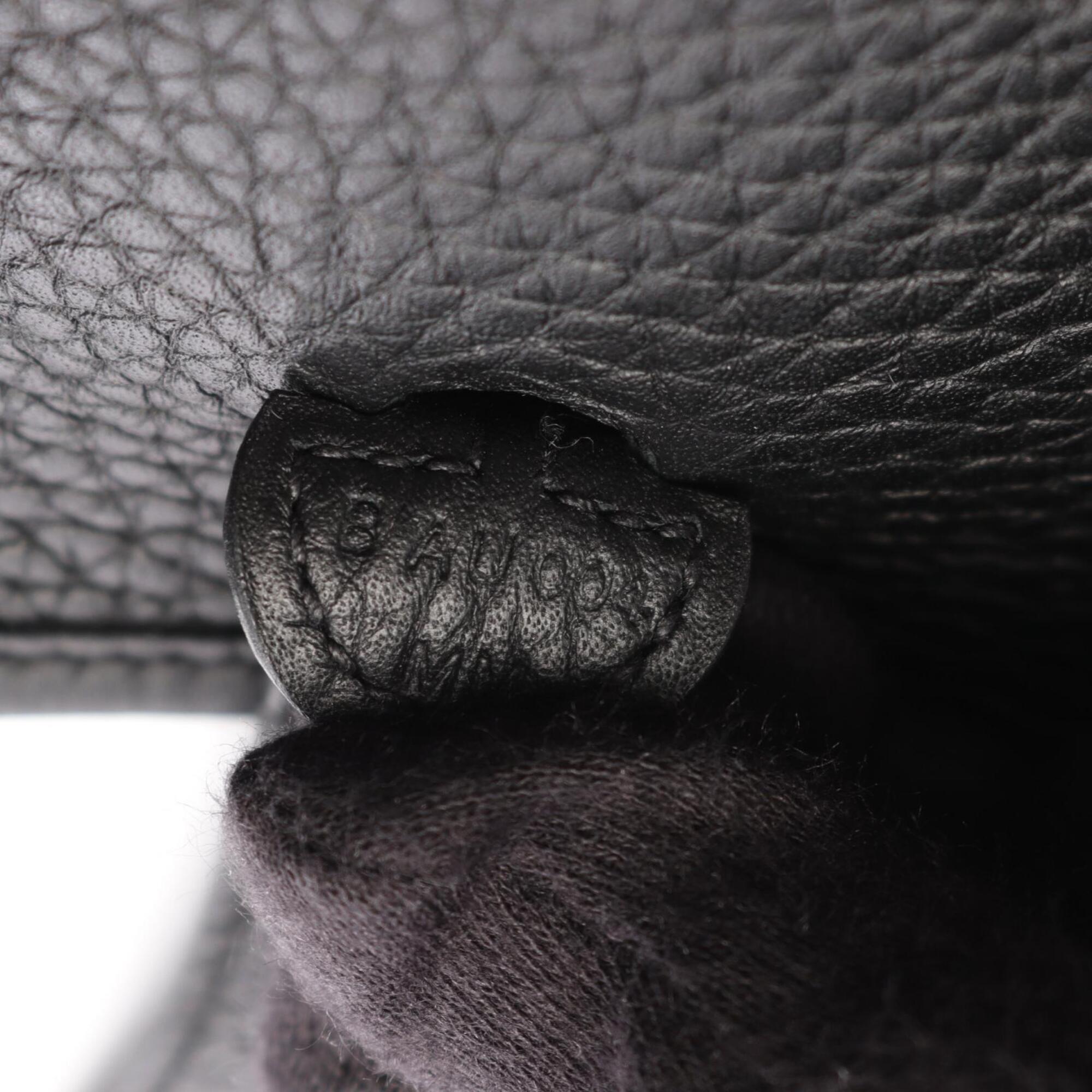 Hermes Black Taurillon Clemence Leather Handbag Shoulder Bag (Pre-Owned)