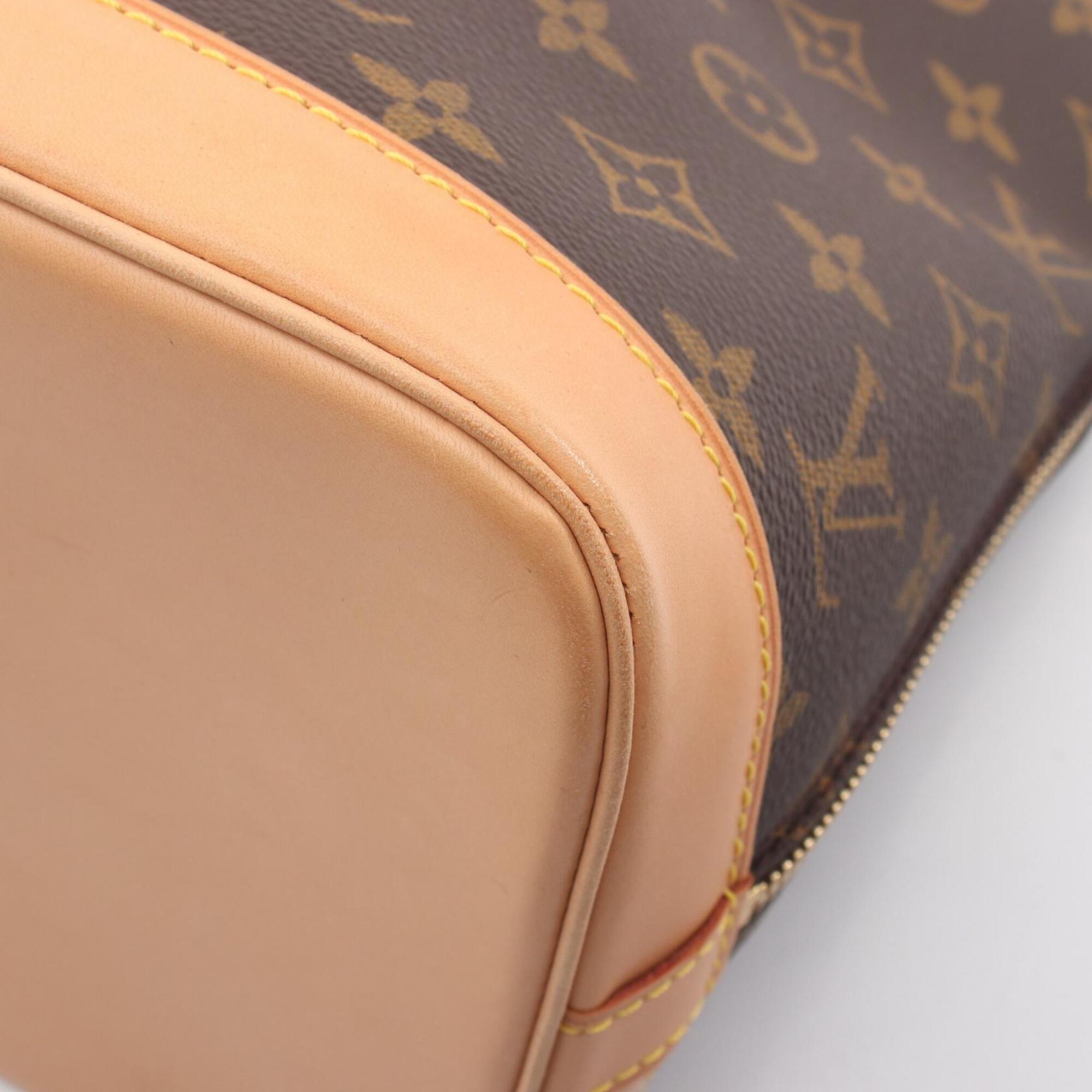 Louis Vuitton Brown Monogram Coated Canvas Leather Handbag (Pre-Owned)