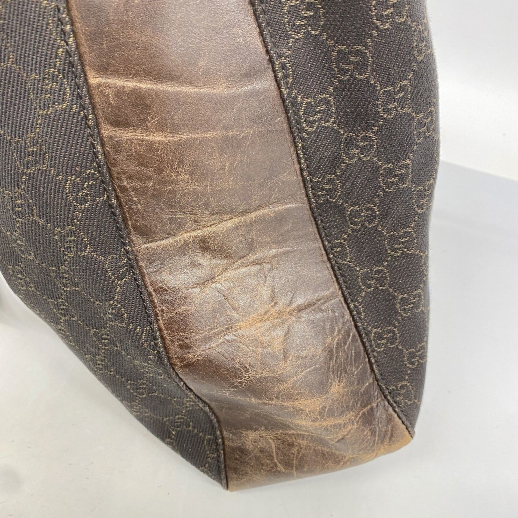 Gucci Brown Denim Tote Bag (Pre-Owned)