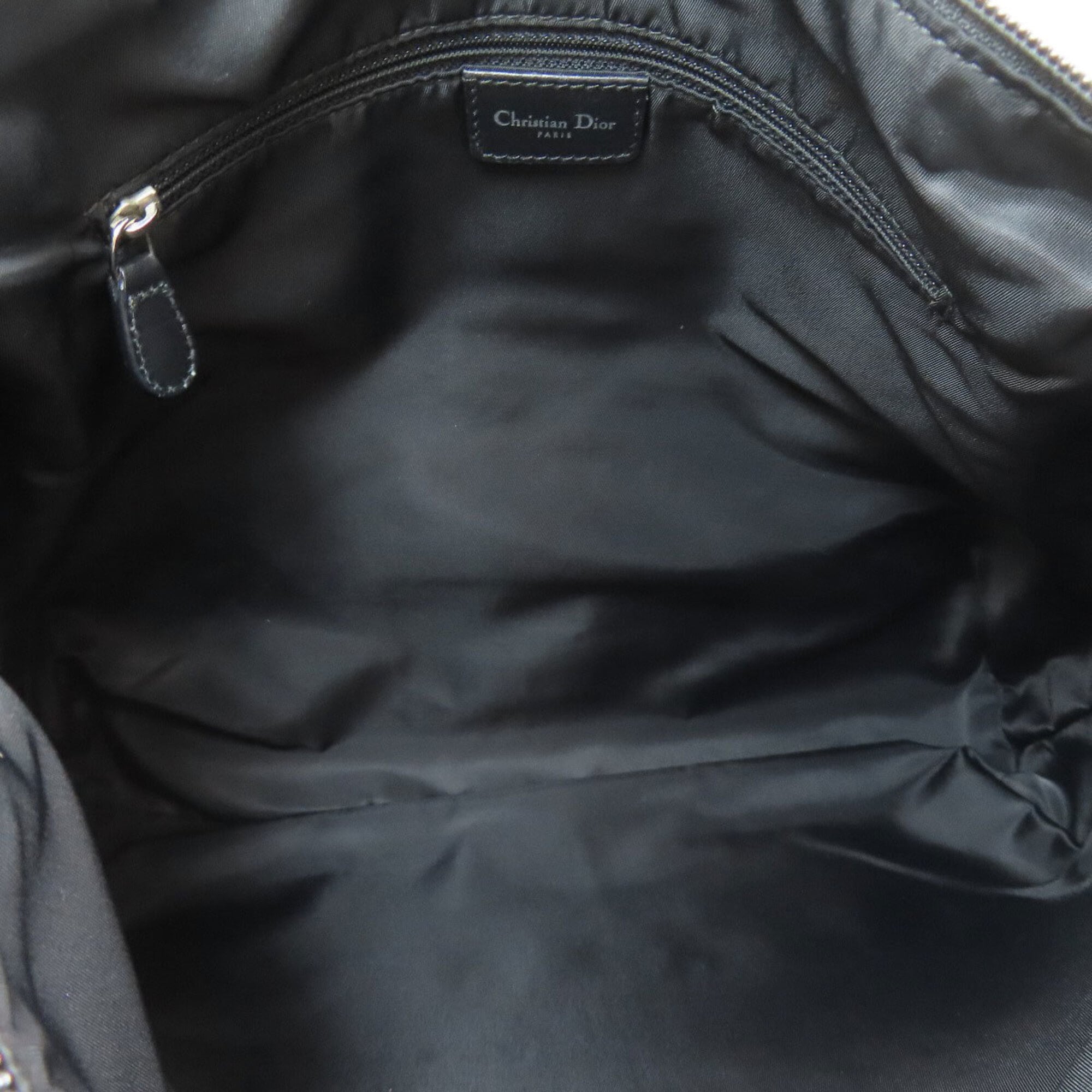 Christian Dior Trotter Black Gray Canvas Shoulder Bag (Pre-Owned)