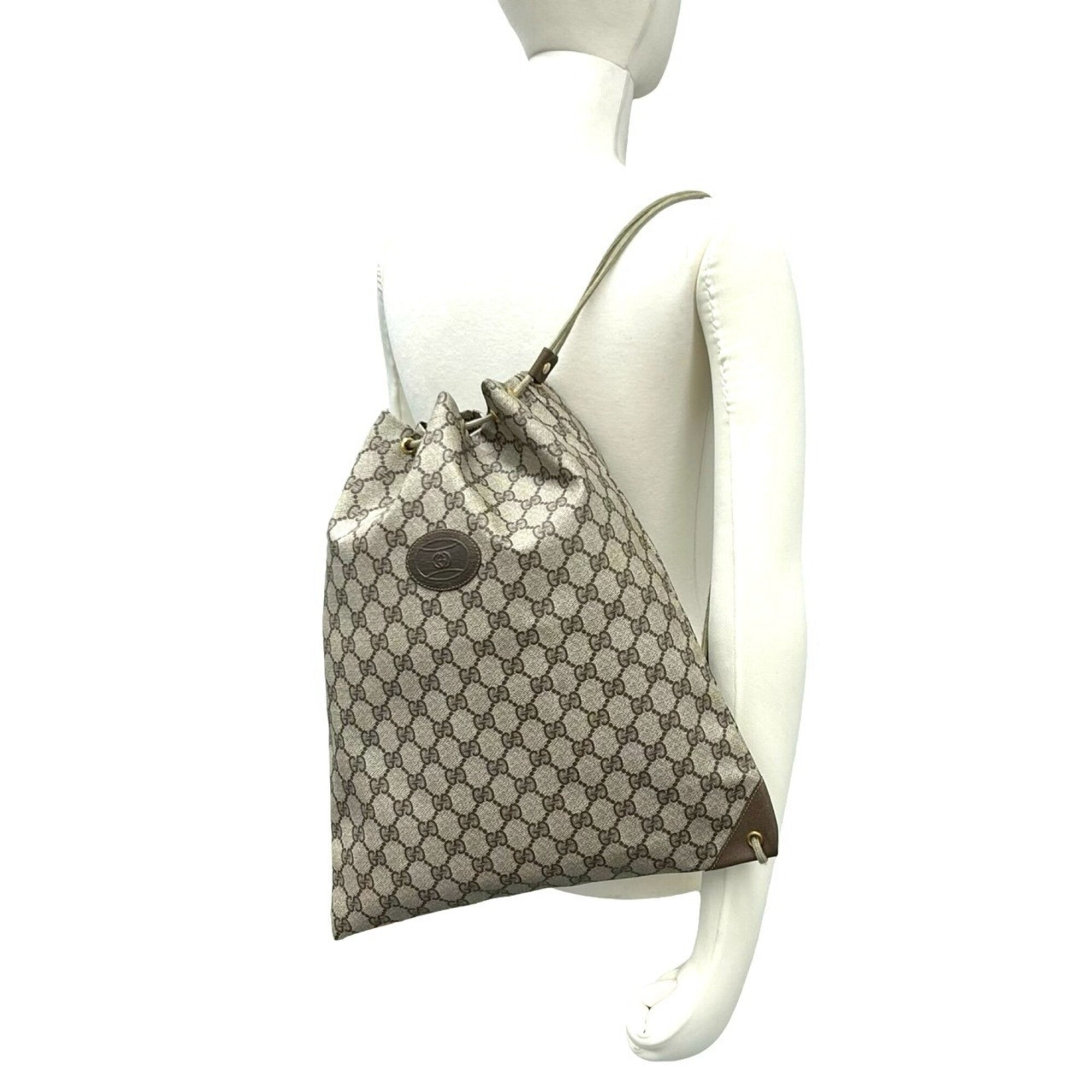 Gucci Brown Pvc Leather Handbag Shoulder Bag (Pre-Owned)