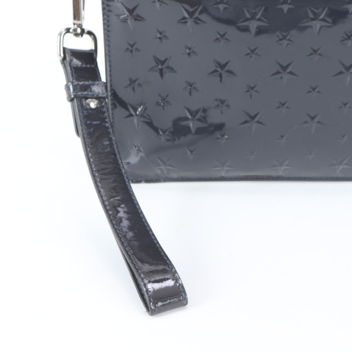 Jimmy Choo Gray Clutch Bag Handbag Pouch Tote Bag (Pre-Owned)