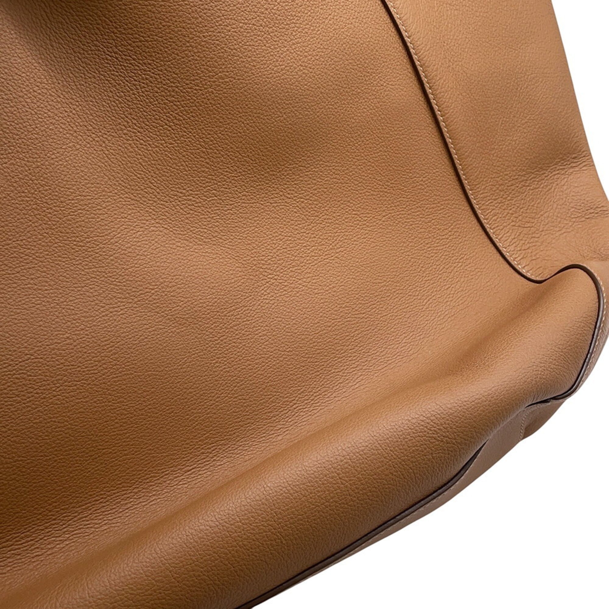 Prada Brown Leather Handbag Tote Bag (Pre-Owned)