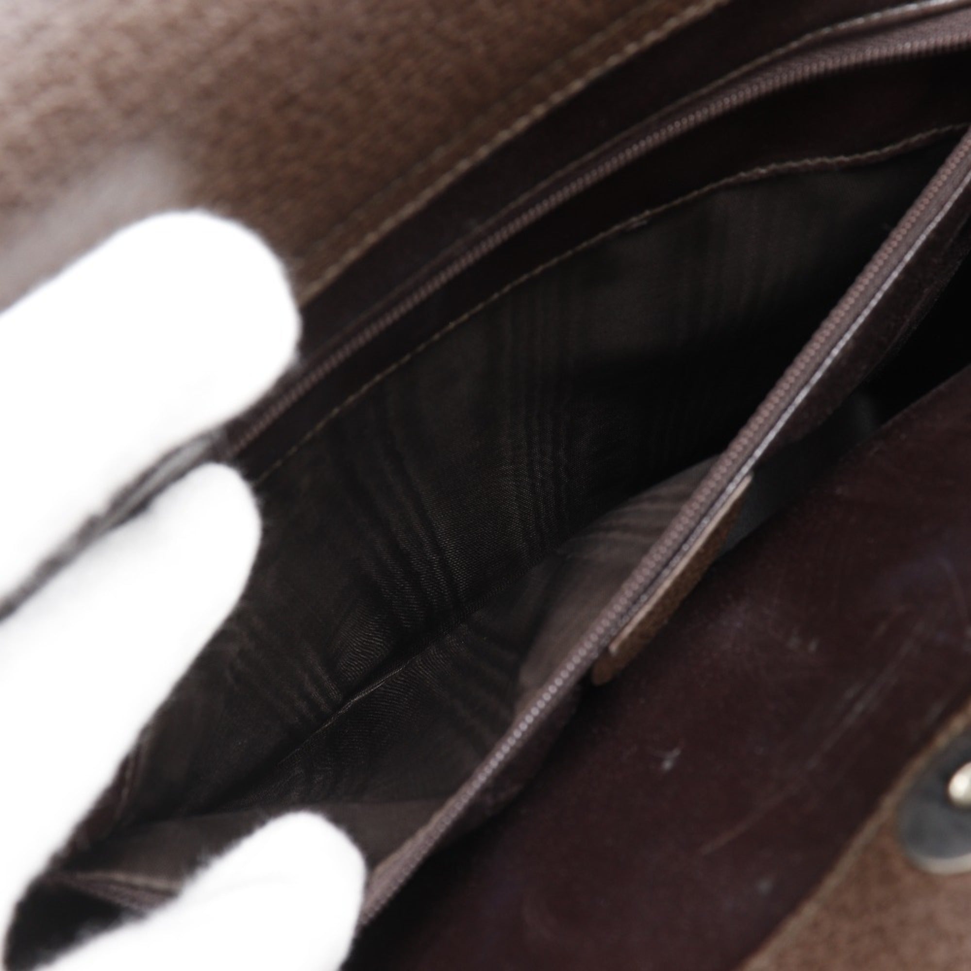 Gucci Brown Leather Handbag (Pre-Owned)