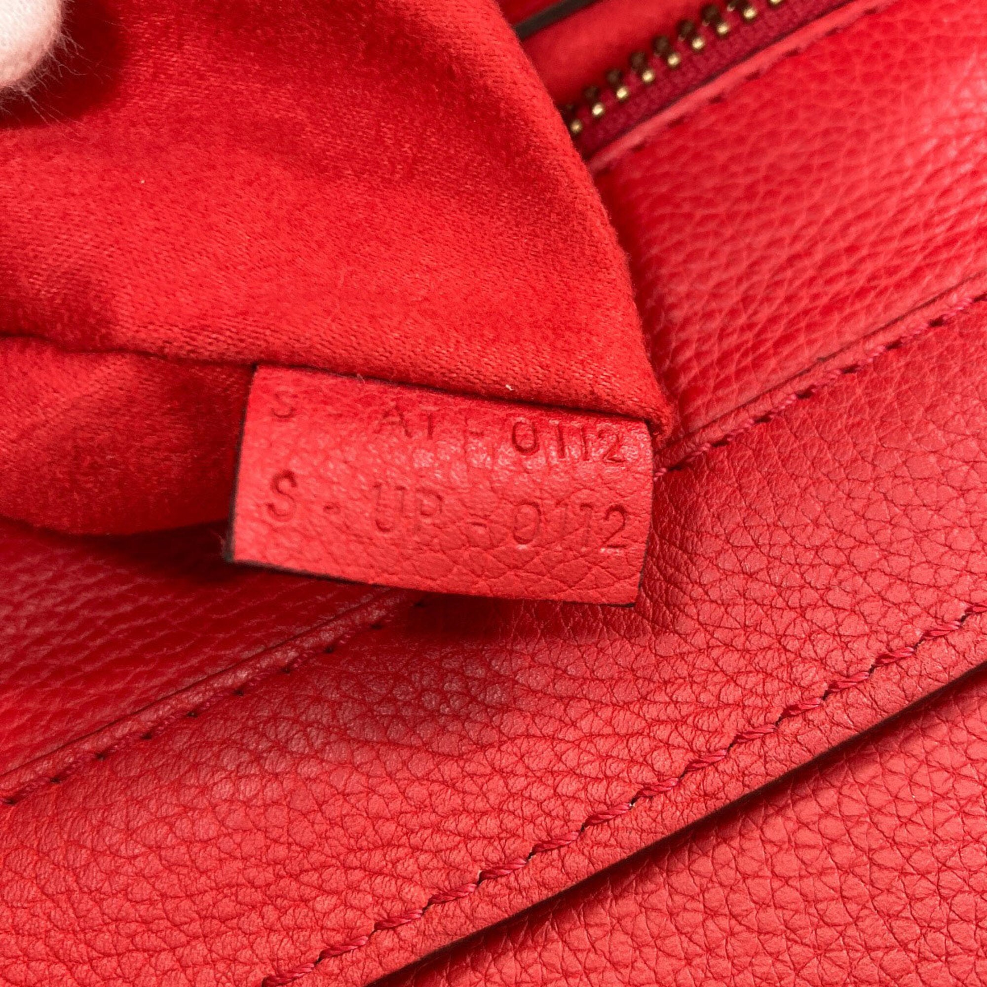 Celine Luggage Red Color Leather Handbag (Pre-Owned)