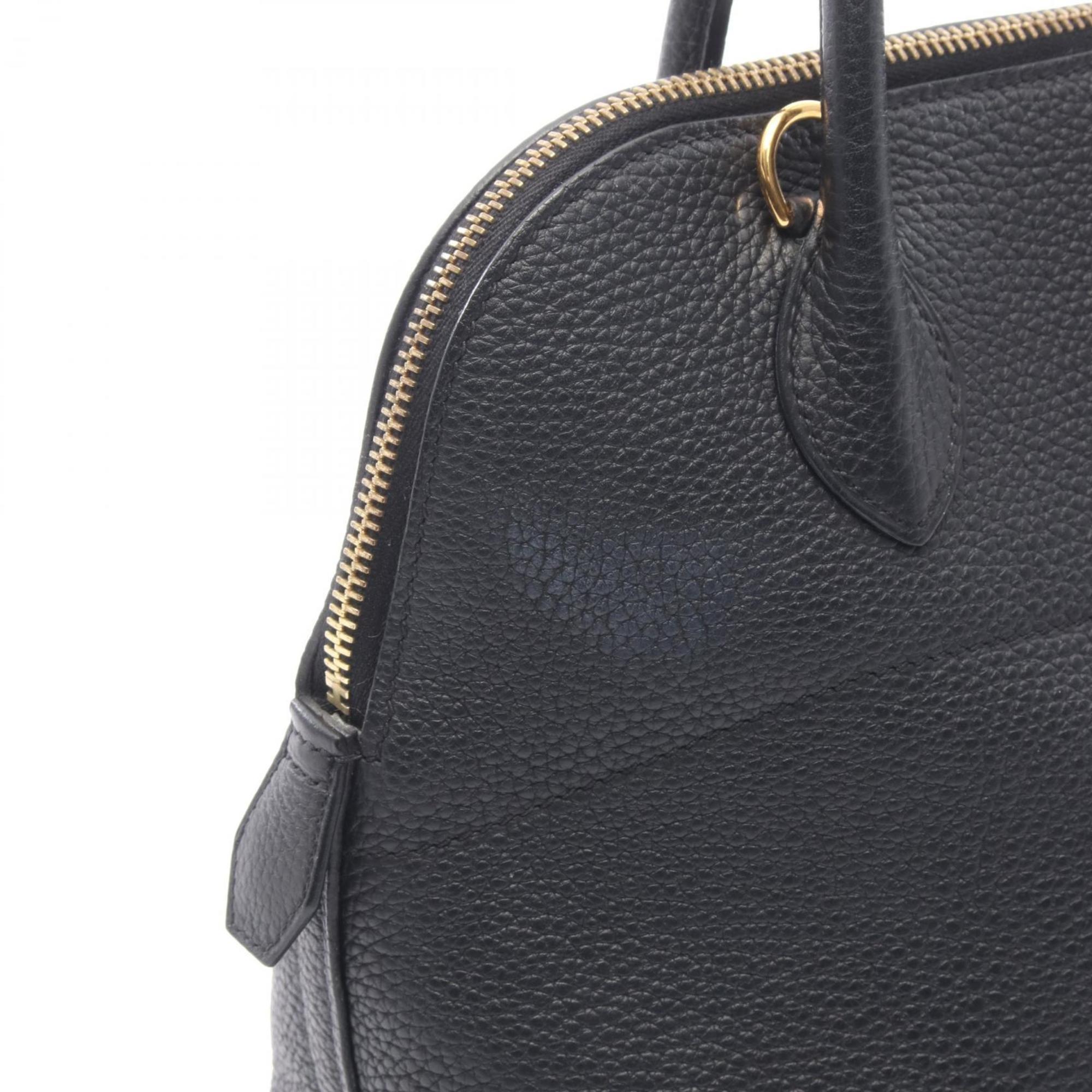 Hermes Black Taurillon Clemence Leather Handbag (Pre-Owned)