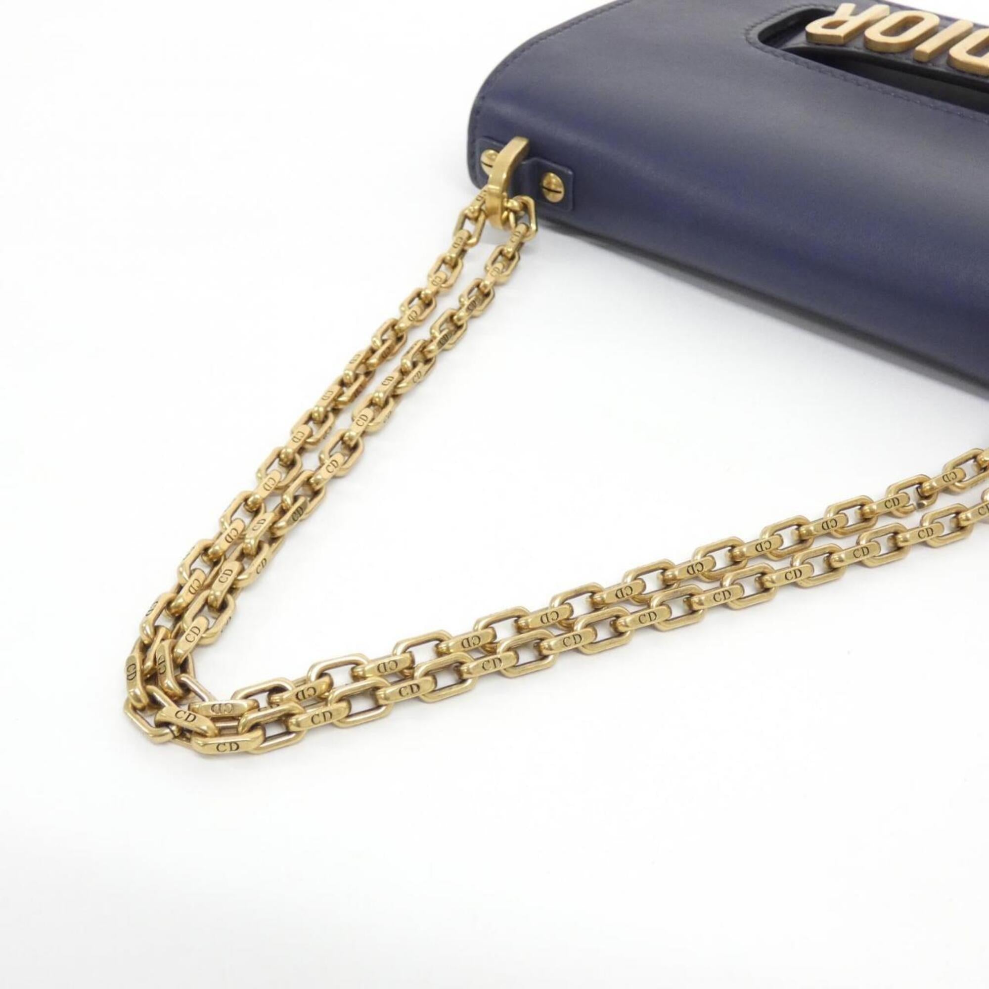 Christian Dior Navy Leather Shoulder Bag (Pre-Owned)