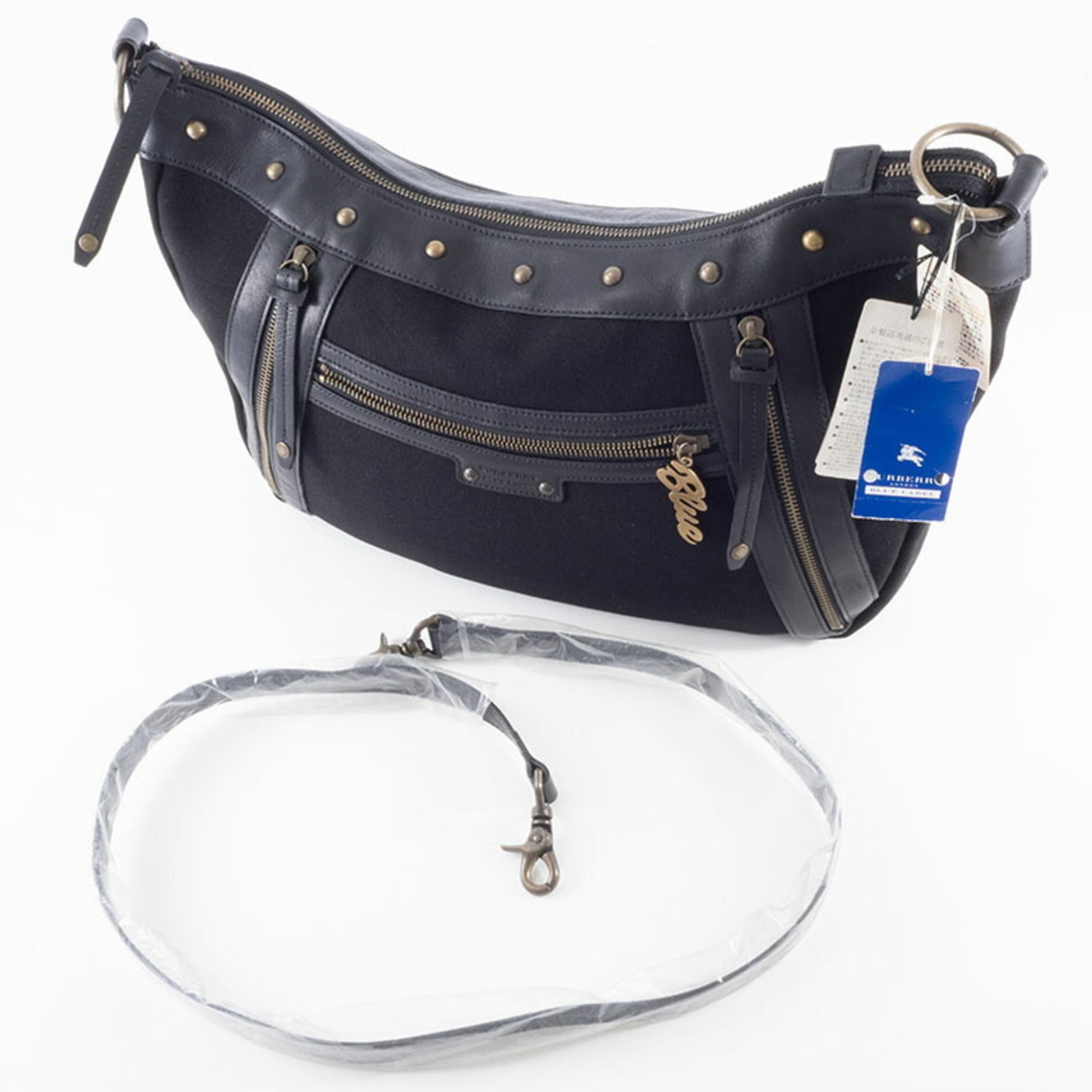 Burberry Black Canvas Leather Shoulder Bag (Pre-Owned)